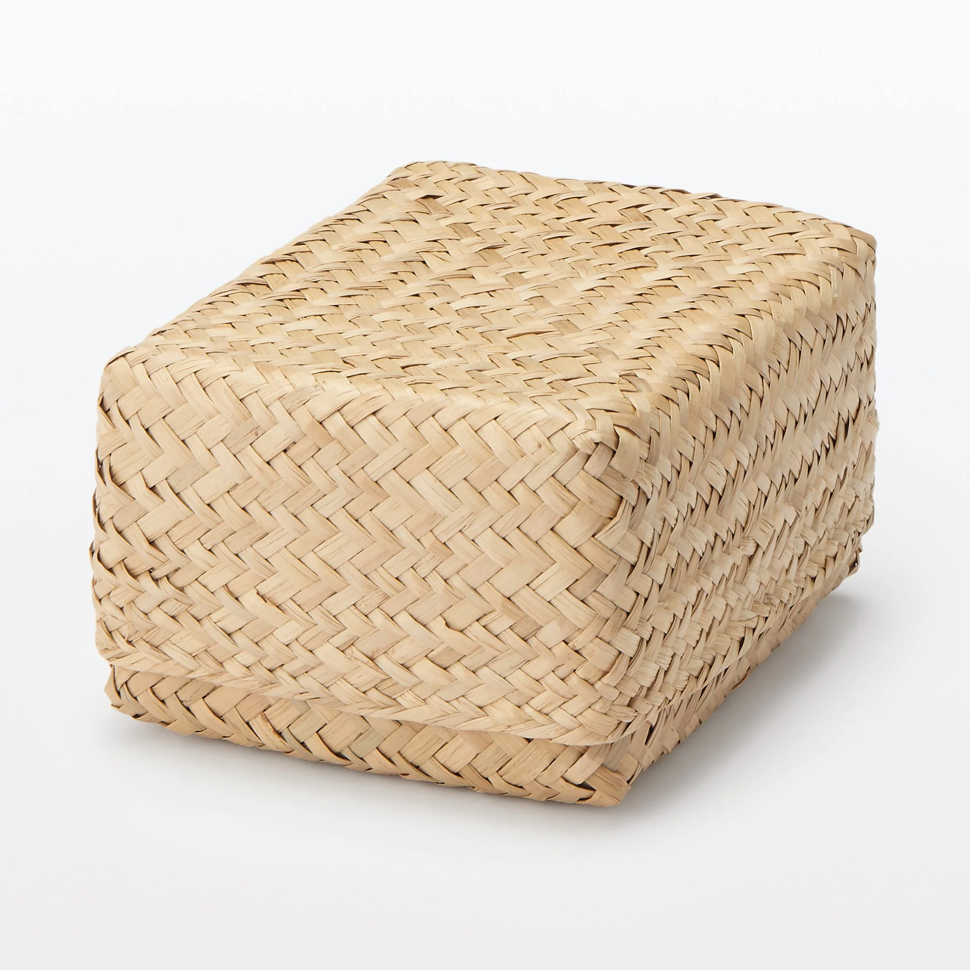 Seagrass Organizer Herringbone Rectangular Basket - Small (W4.9 x D5.9 x H2.8") - Image 7