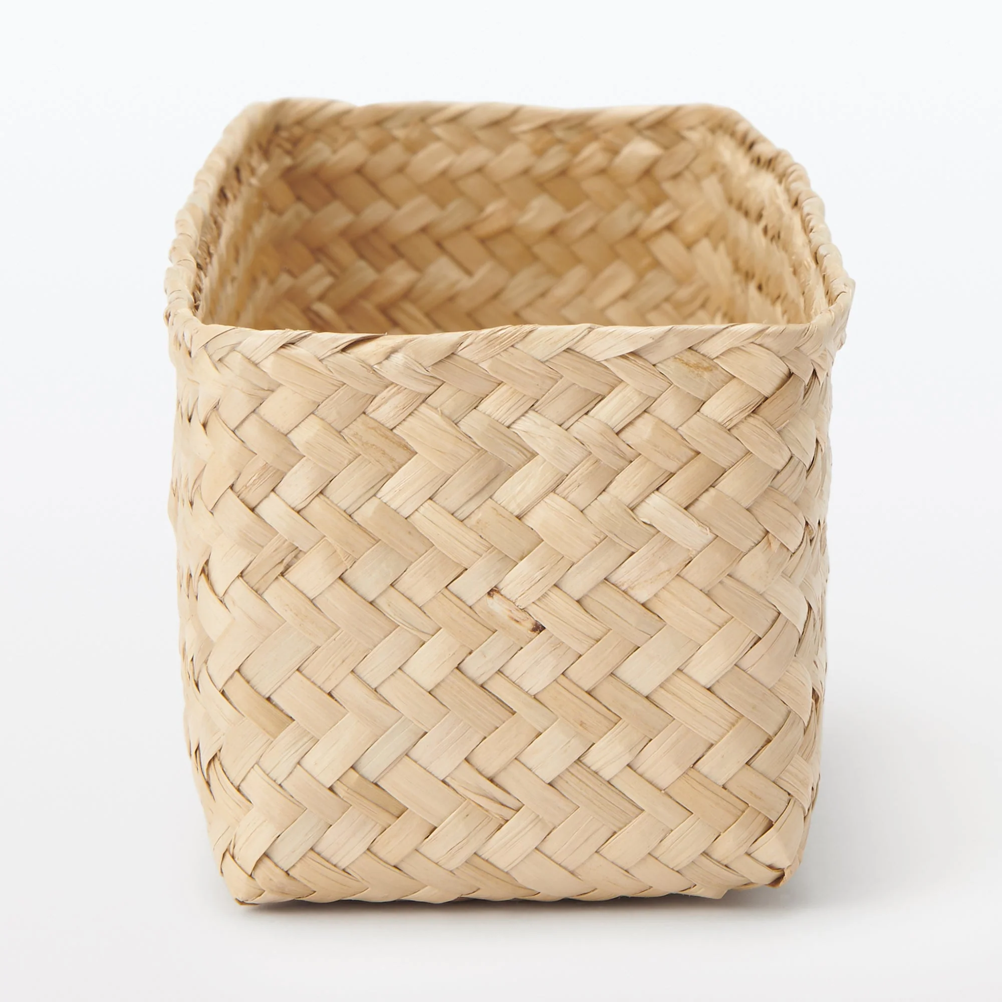Seagrass Organizer Herringbone Rectangular Half Basket - Medium (W3.0 x D9.8 x H2.8") - Image 3