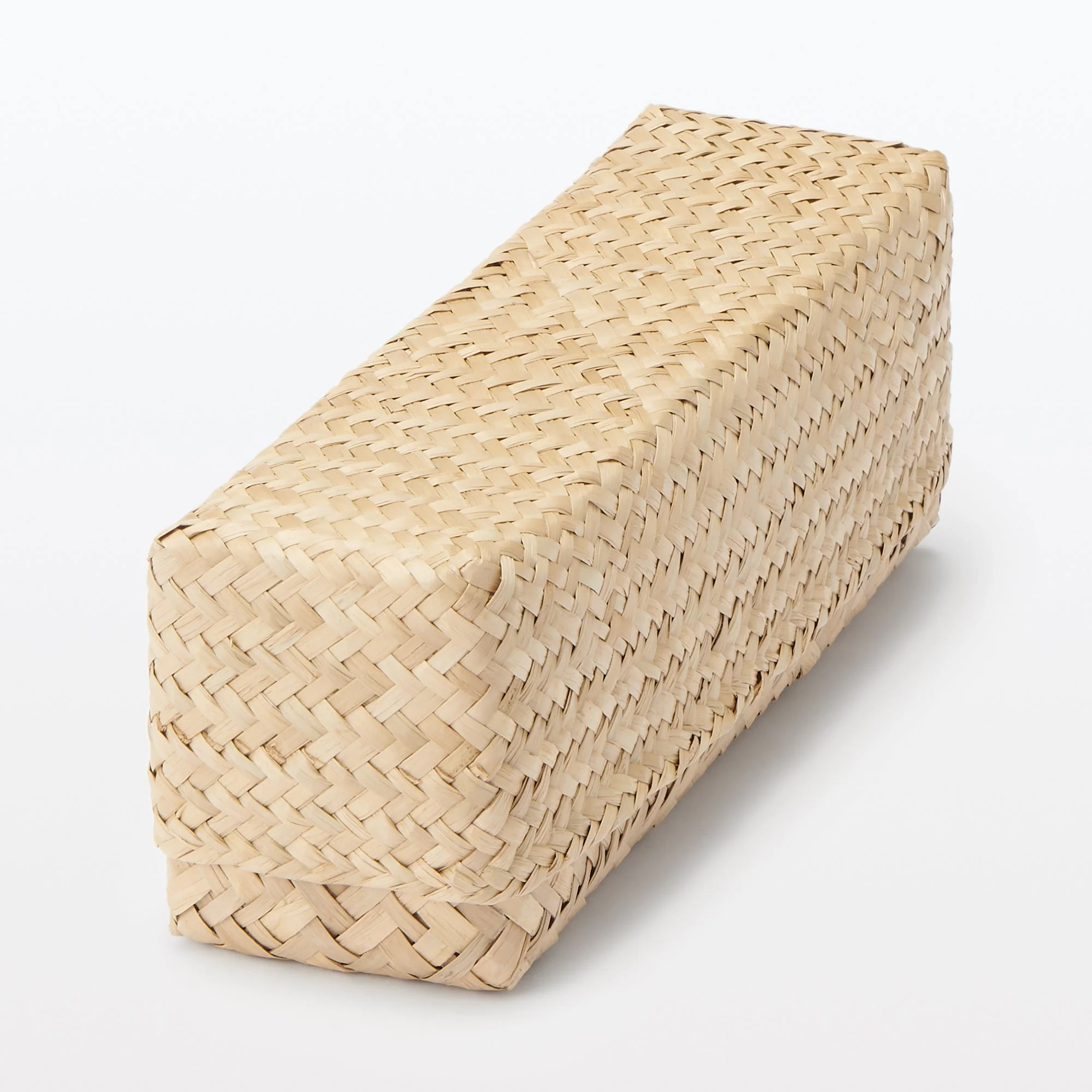Seagrass Organizer Herringbone Rectangular Half Basket - Medium (W3.0 x D9.8 x H2.8") - Image 7