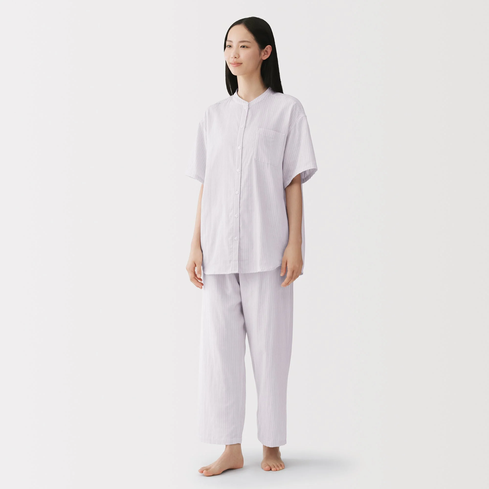 Side Seamless Lightweight Gauze Pajamas - Image 14
