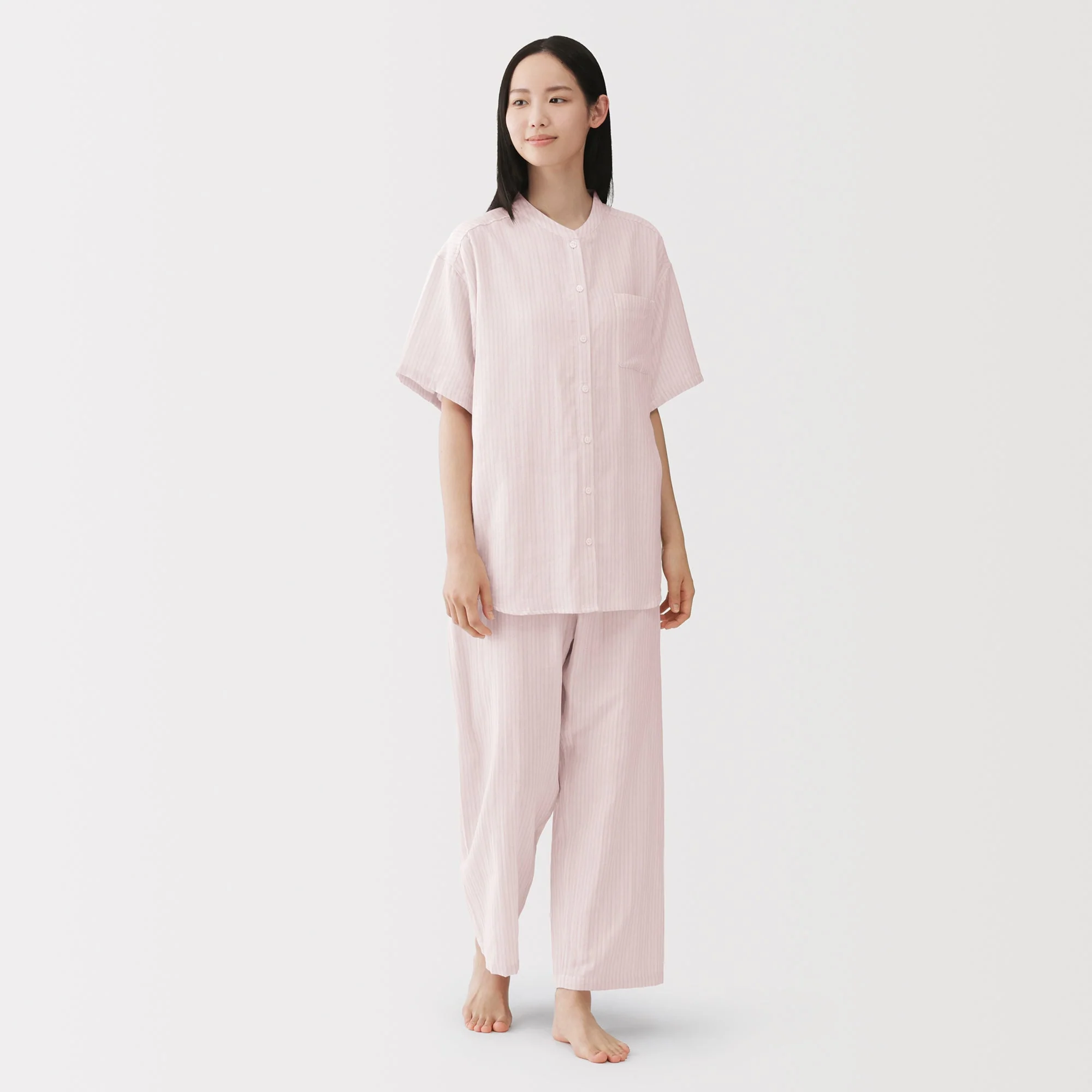 Side Seamless Lightweight Gauze Pajamas - Image 3