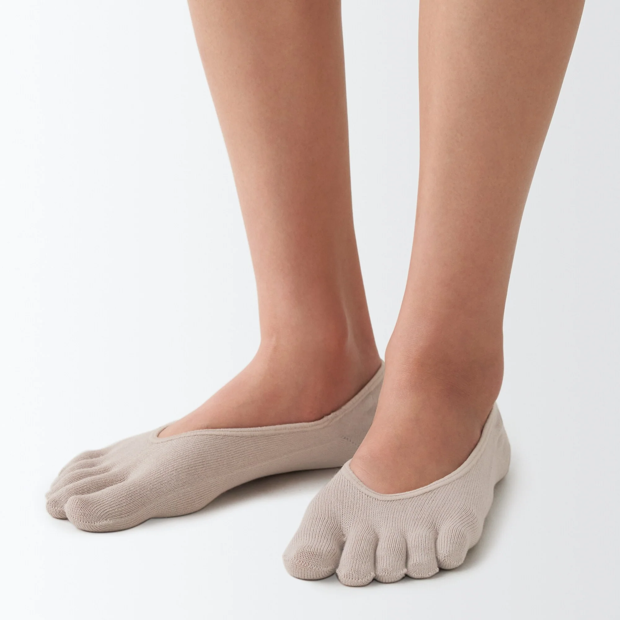 Silicone Gripper No-show 5 Toe Socks