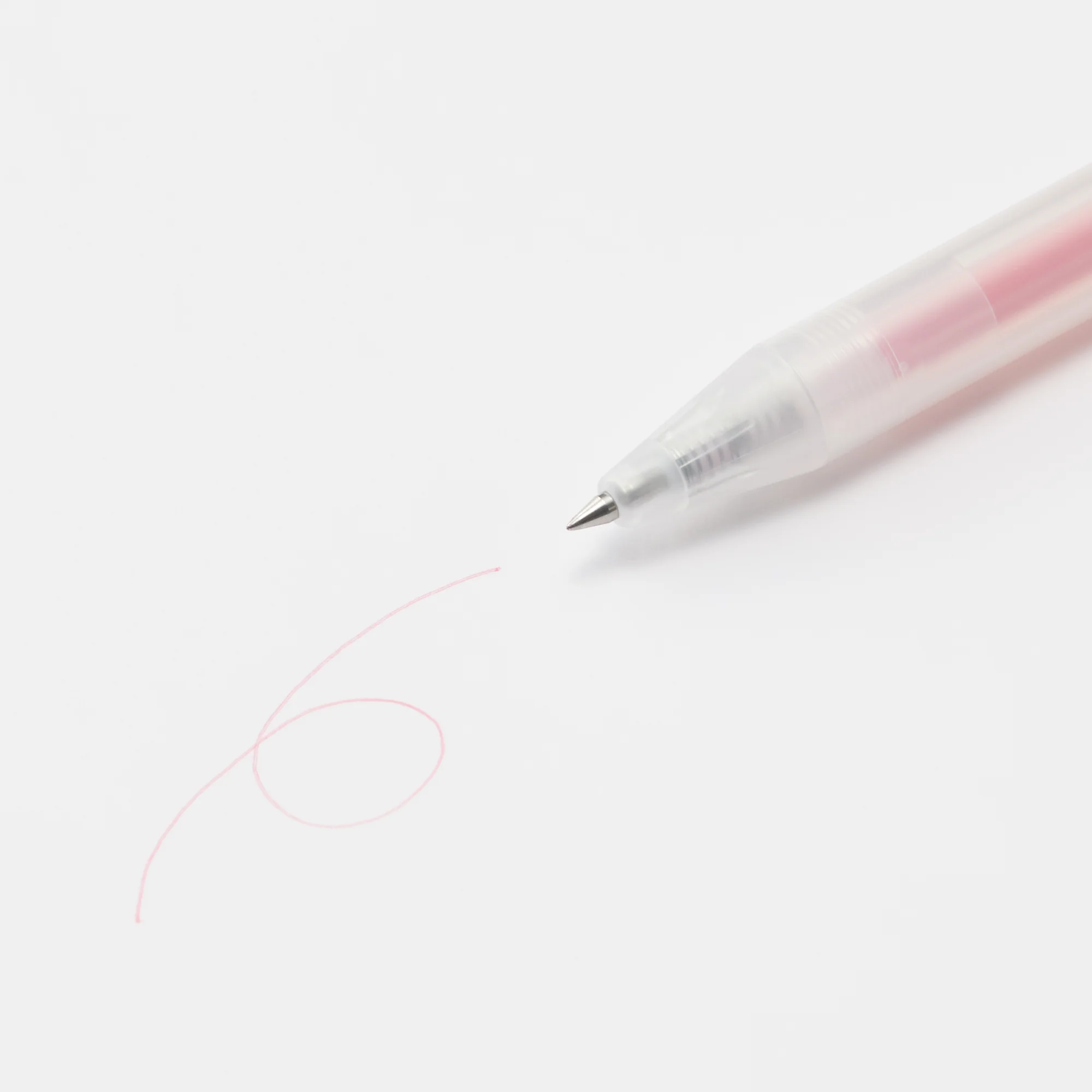 Smooth Gel Ink Ballpoint Knock Pen 0.3 mm - Pink - Image 2