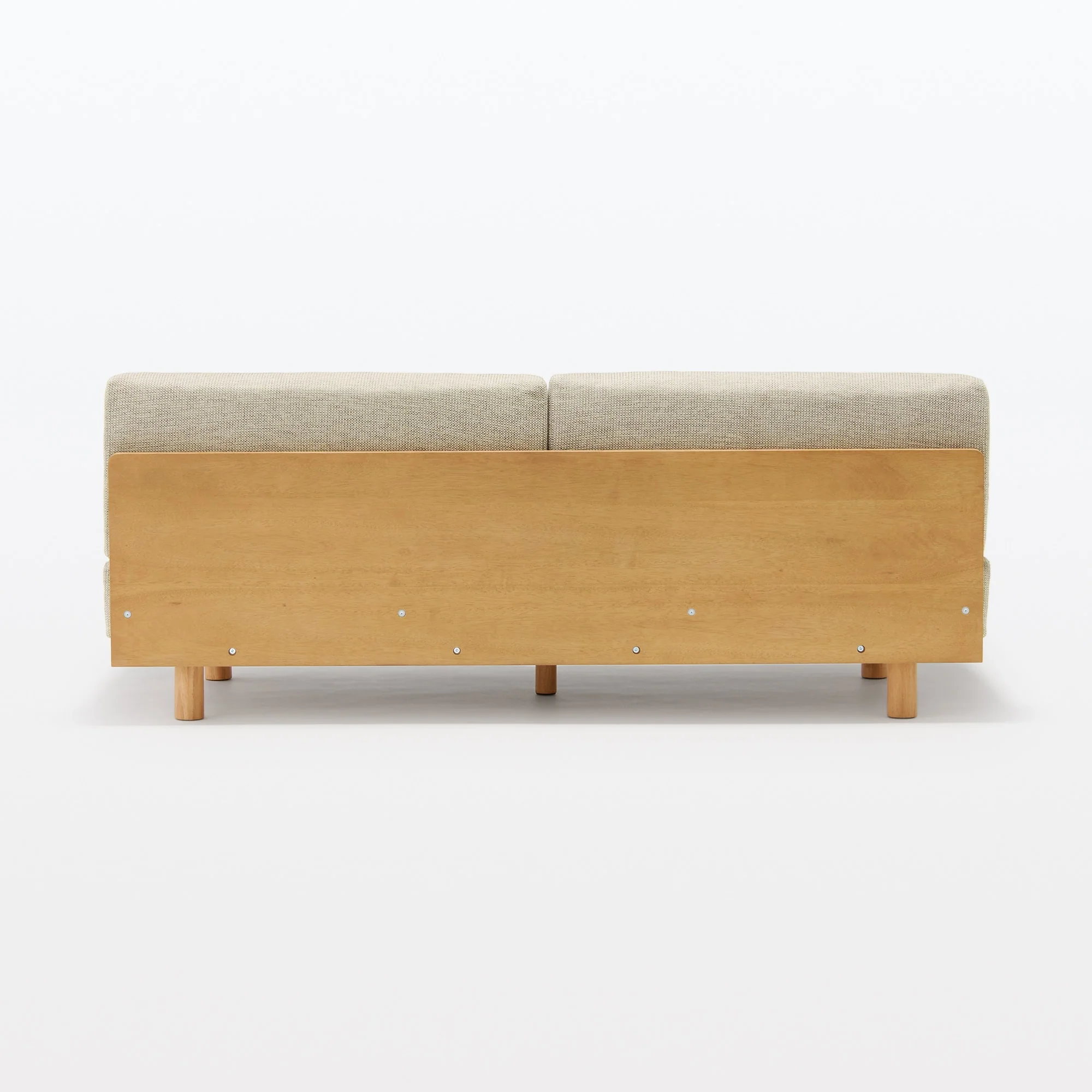 [HD] Spacious Armless Sofa Beige 2 Seater - Image 5