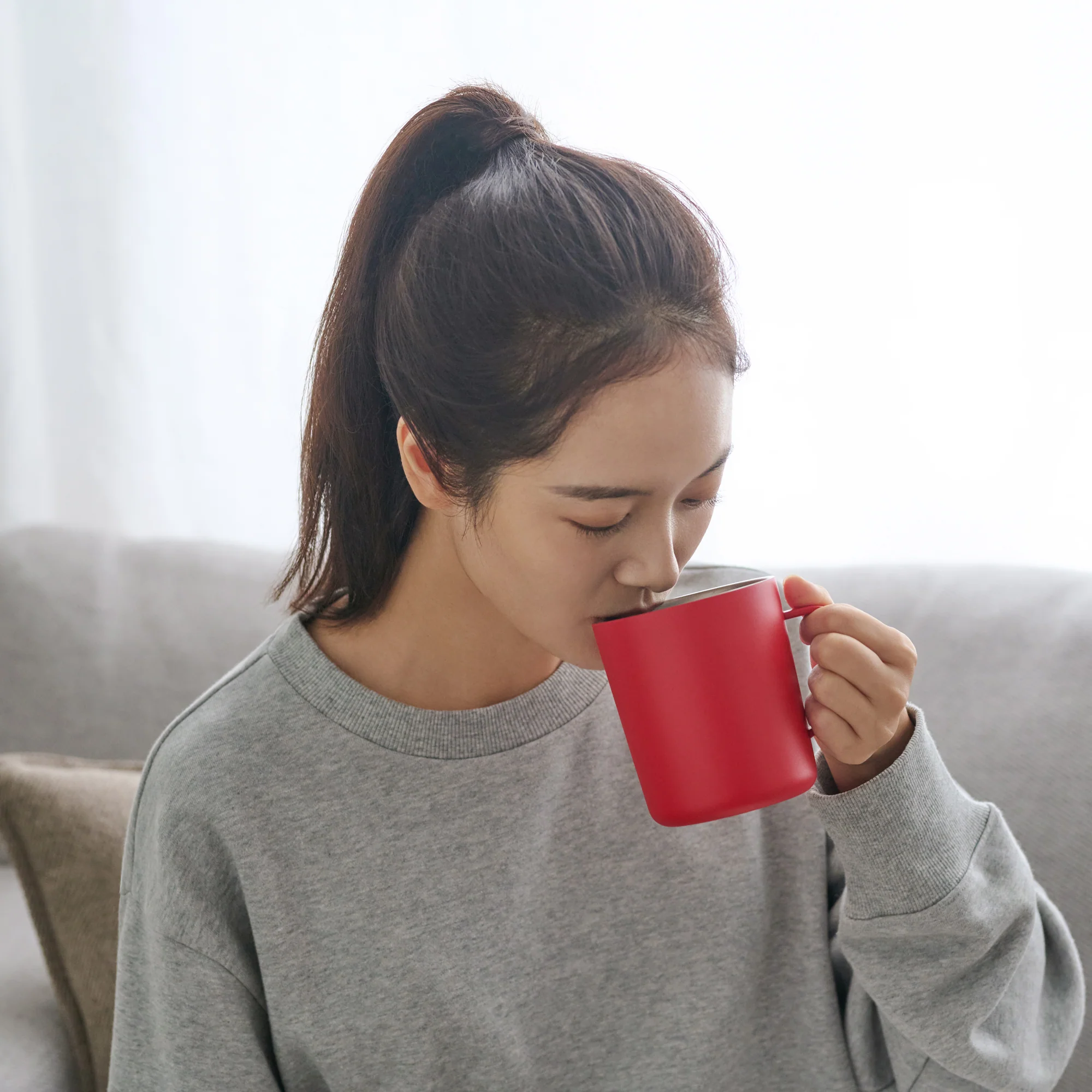Stainless Steel Mug Cup - White (16.6 fl oz) - Image 12