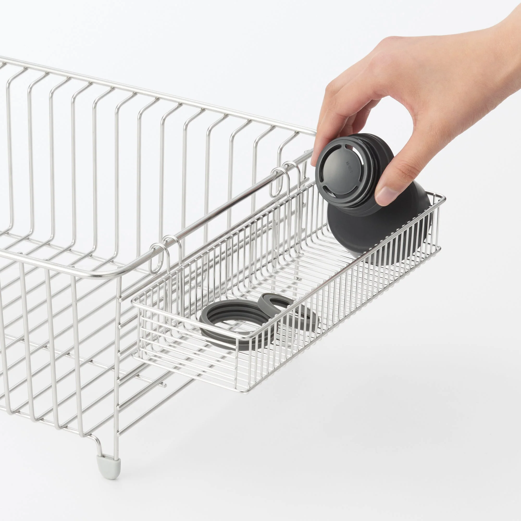 Stainless Steel Wire Tray for Dish Drainer W9.8 x D3.9 x H2.4" - Image 5