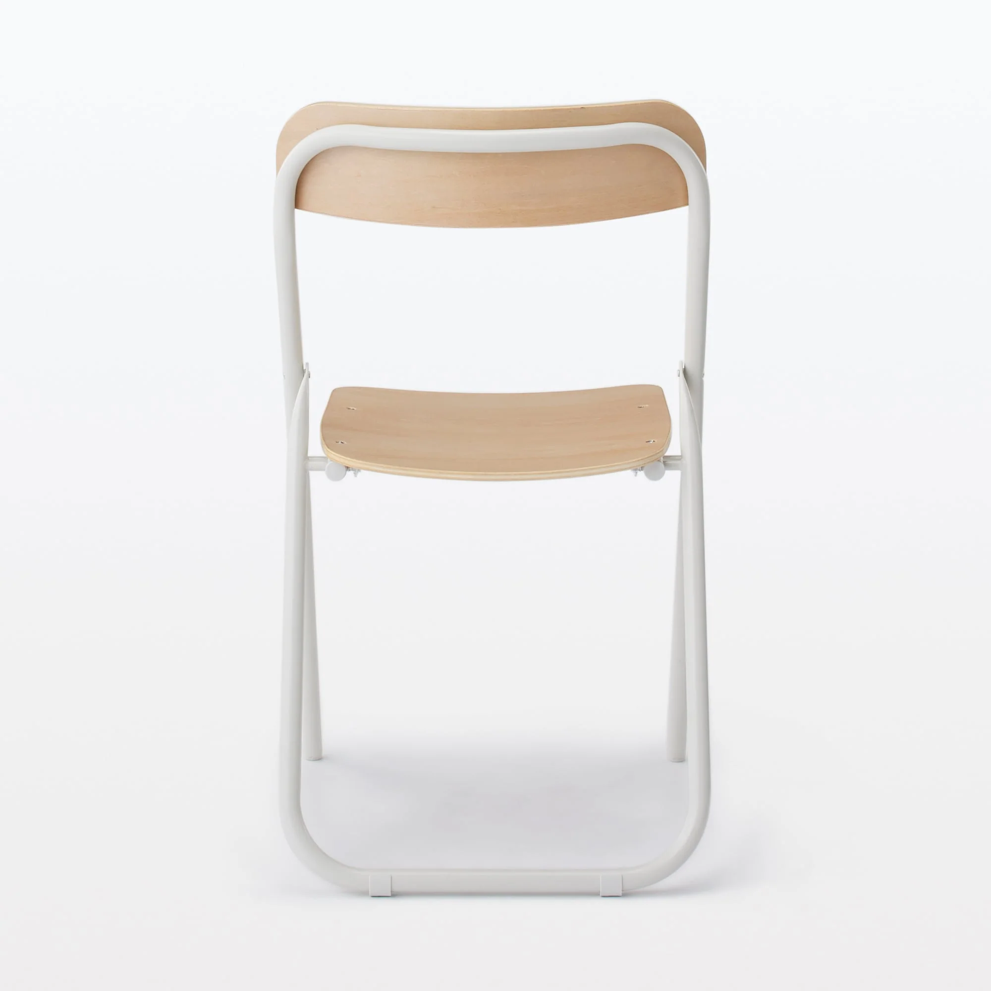 Steel Pipe Folding Chair with Wooden Seat - Image 3