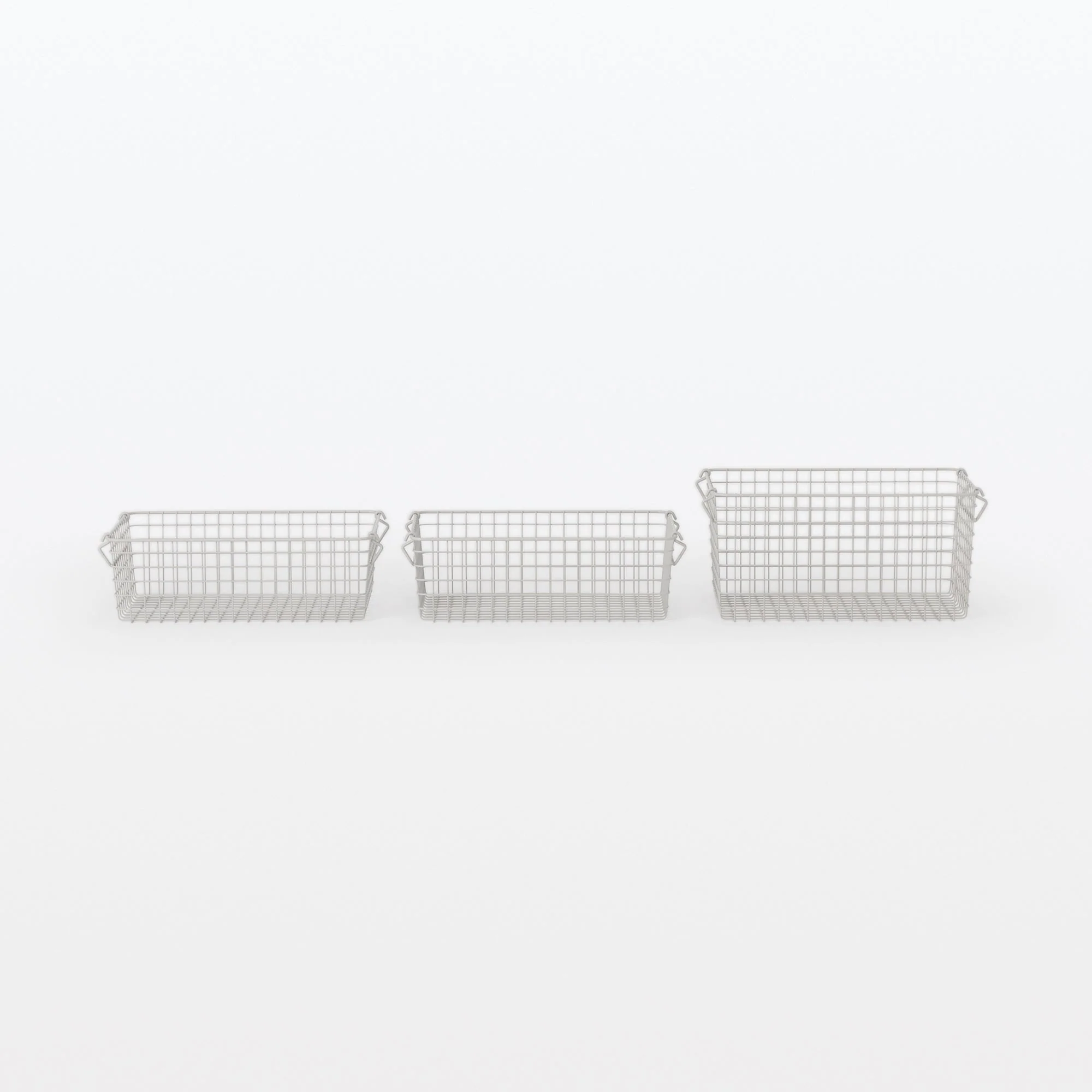 Steel Pipe Storage Rack Basket Set - Warm Gray - Image 3