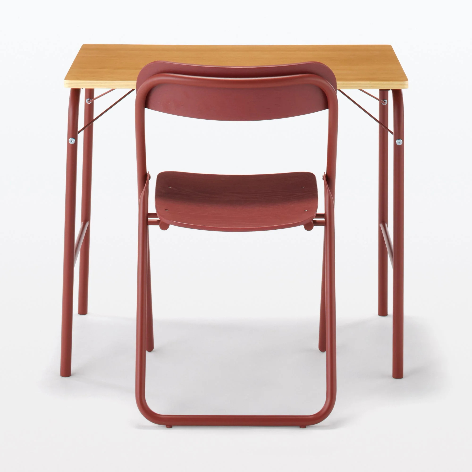 Steel Pipe Table - Burgundy - Image 8