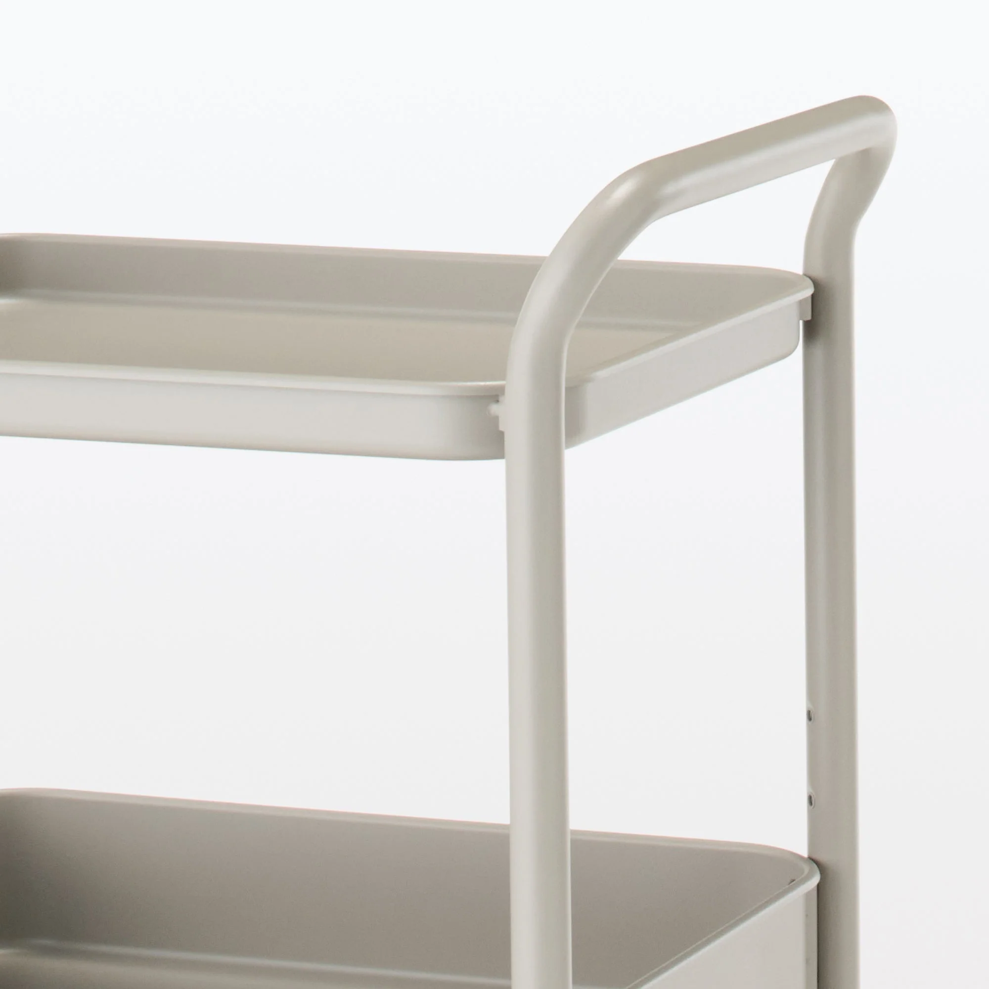 Steel Pipe Wheeled Rack Utility Cart - Warm Gray - Image 6