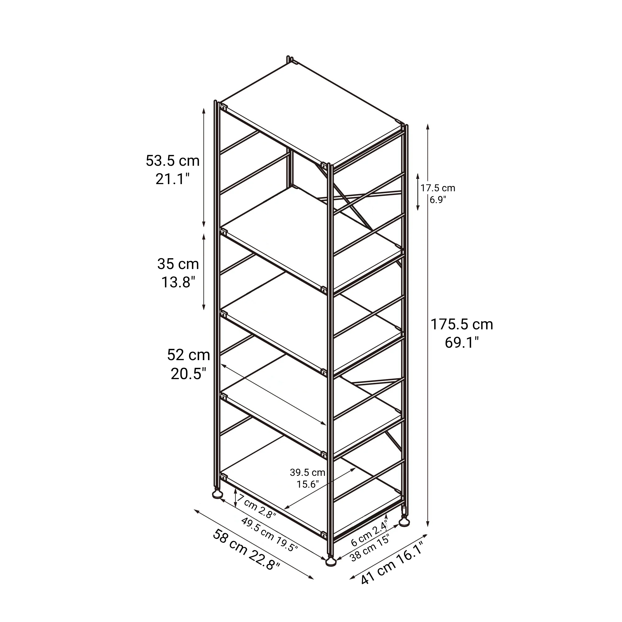 SUS Shelving Unit - Light Gray - Regular - Large - Image 5