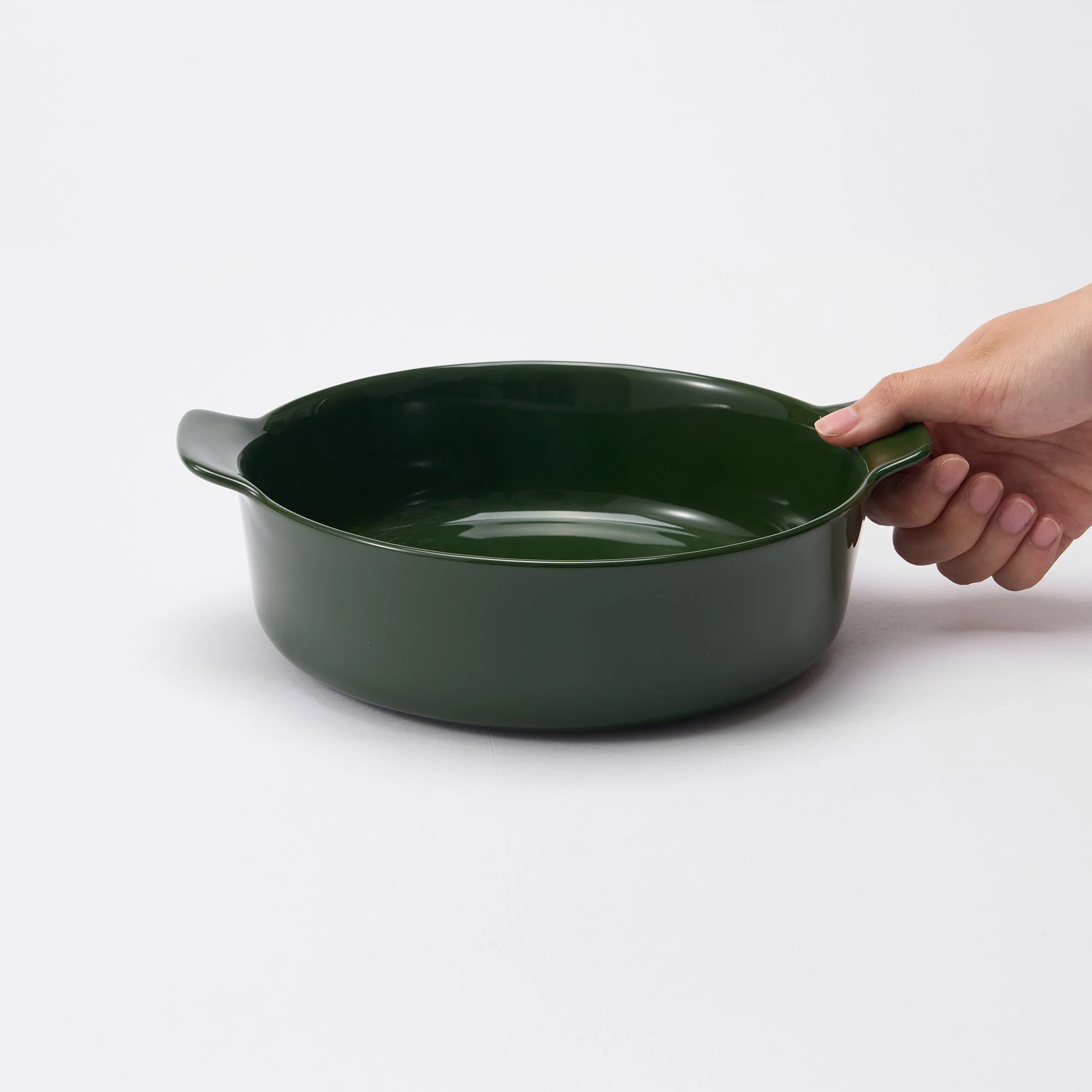 Stoneware Bowl (Dia. 8.2") - Dark Green - Image 6