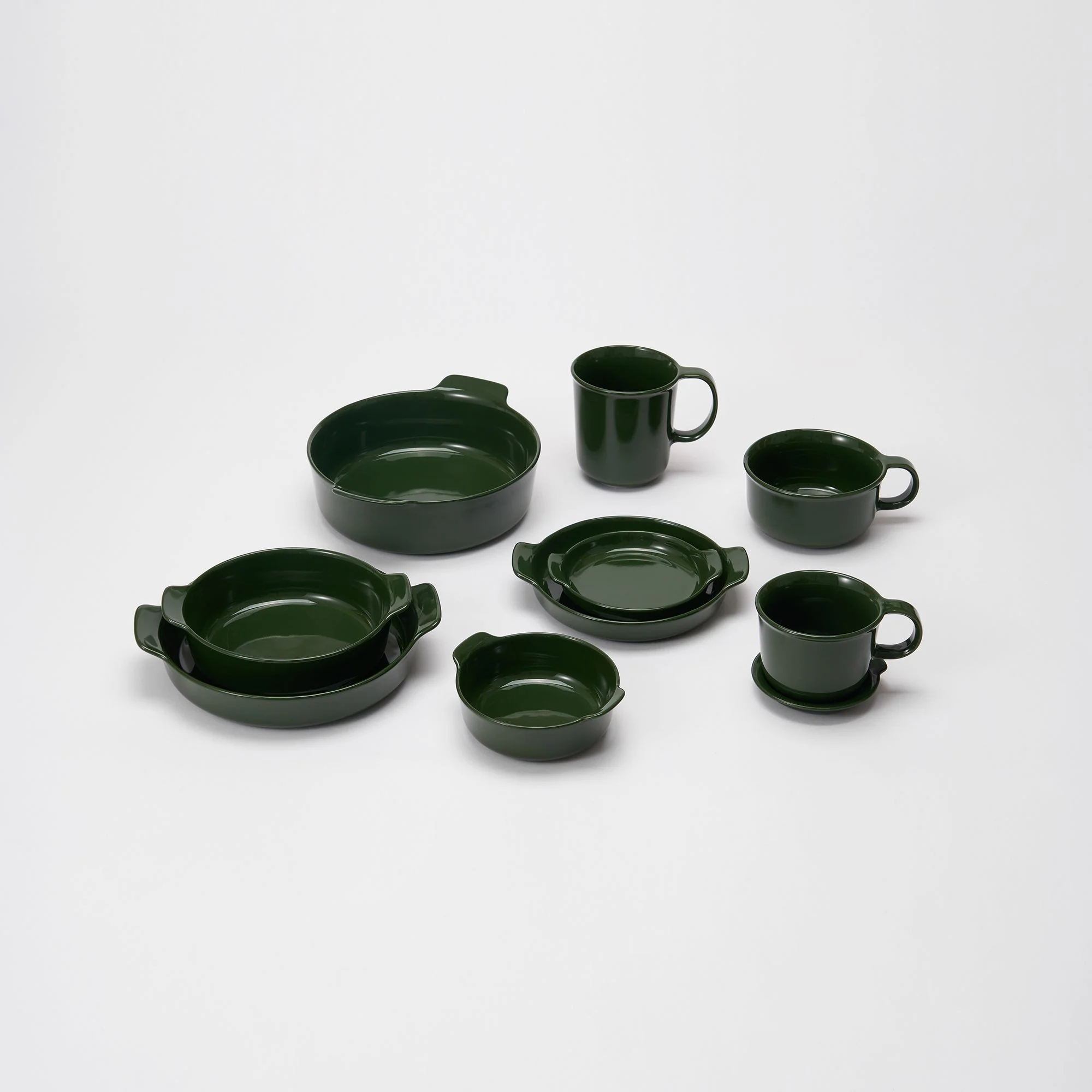 Stoneware Bowl (Dia. 8.2") - Dark Green - Image 7