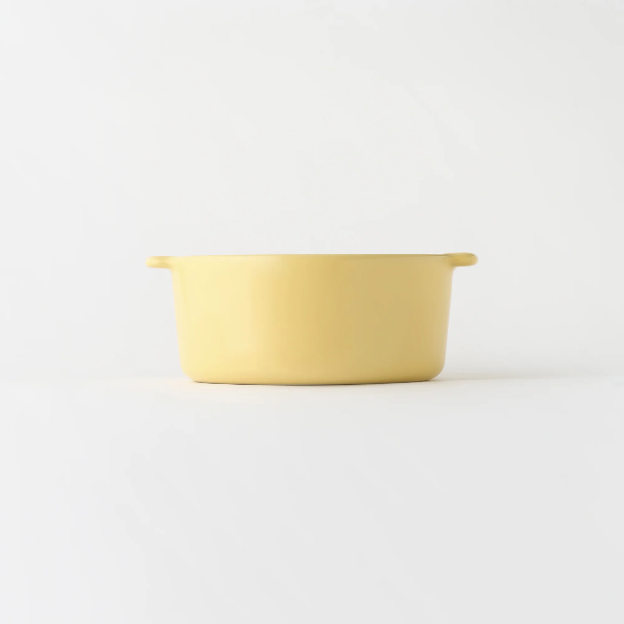 Stoneware Mini Cocotte Bowl (Dia. 6.2") - Light Yellow - Image 3