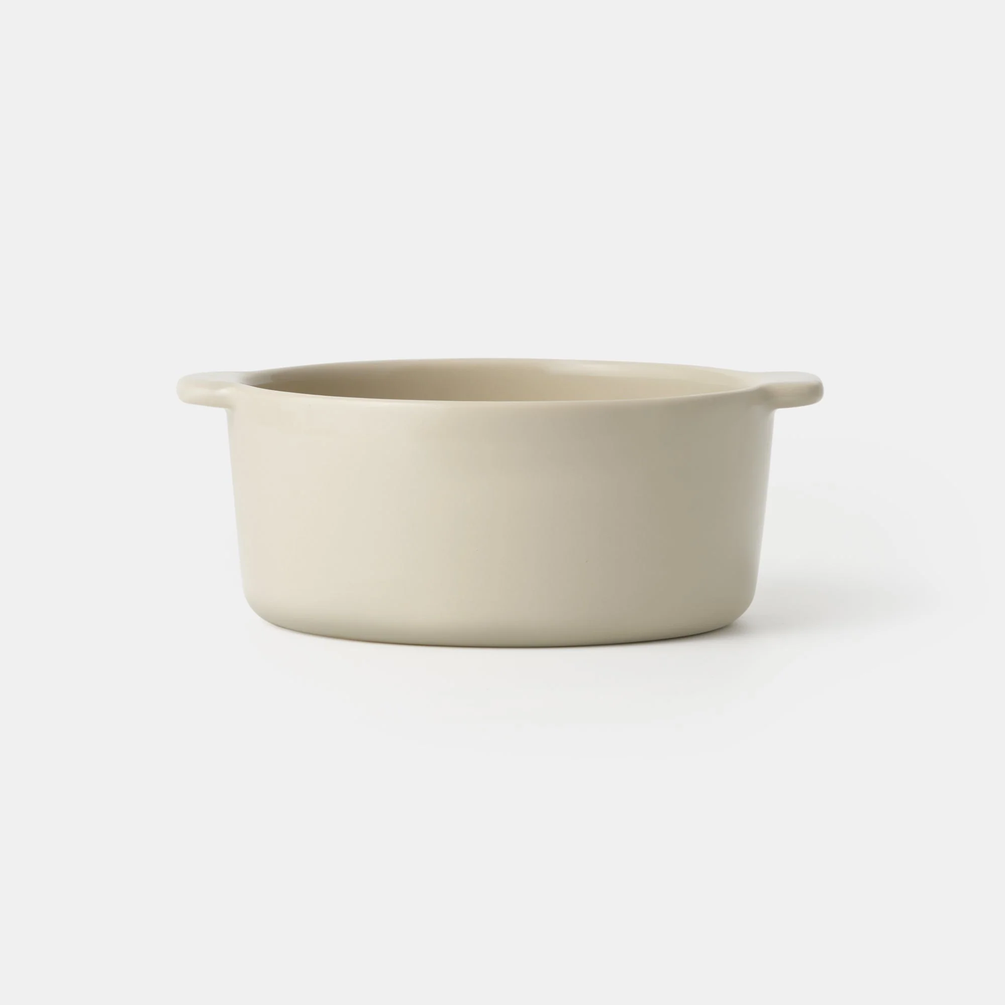 Stoneware Mini Cocotte Bowl (Dia. 6.2") - Gray Beige - Image 2