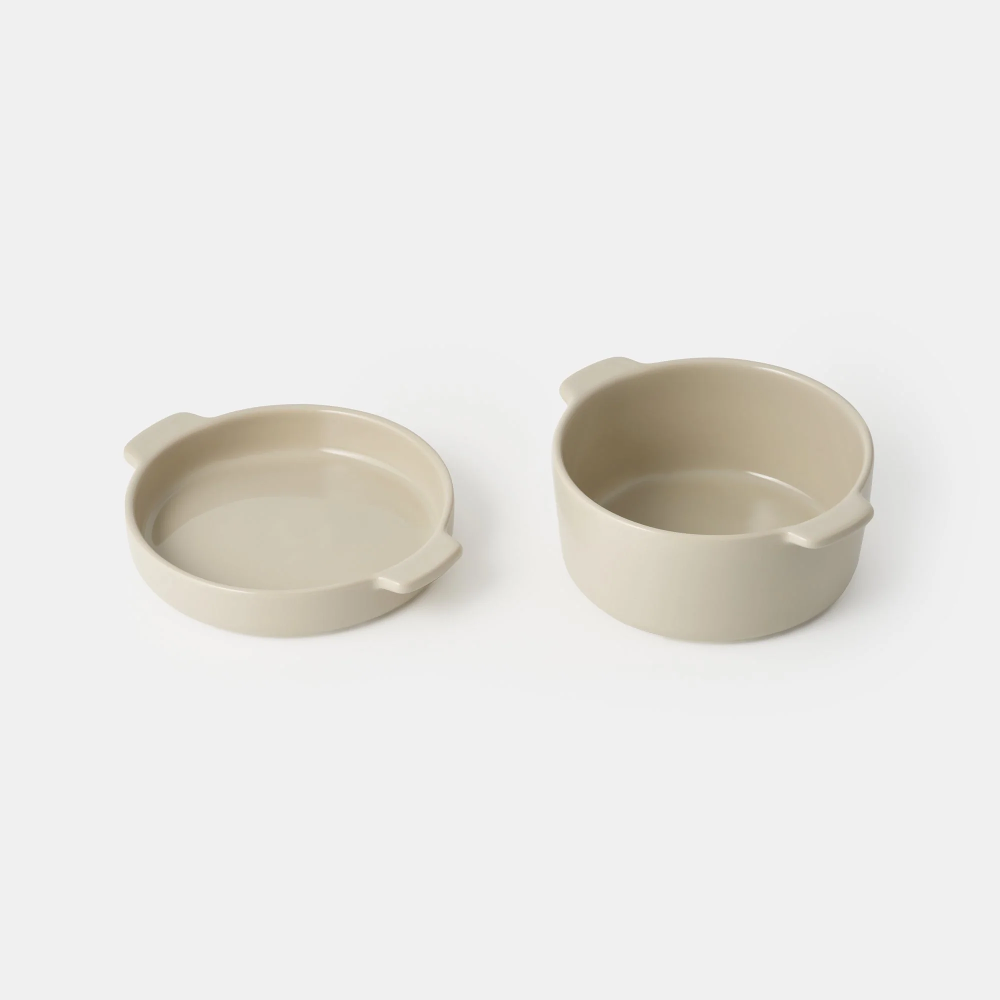 Stoneware Mini Cocotte Bowl (Dia. 6.2") - Gray Beige - Image 4