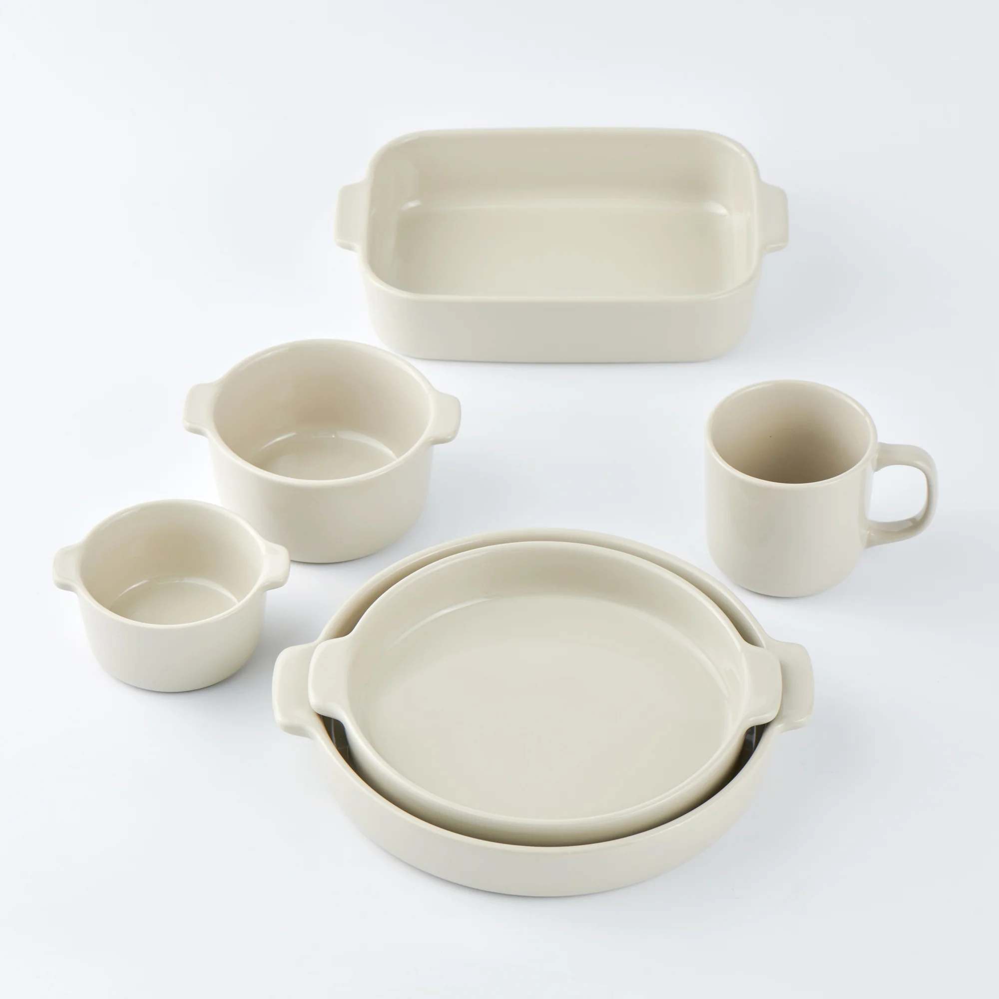 Stoneware Mini Cocotte Bowl (Dia. 4.5") - Gray Beige - Image 4