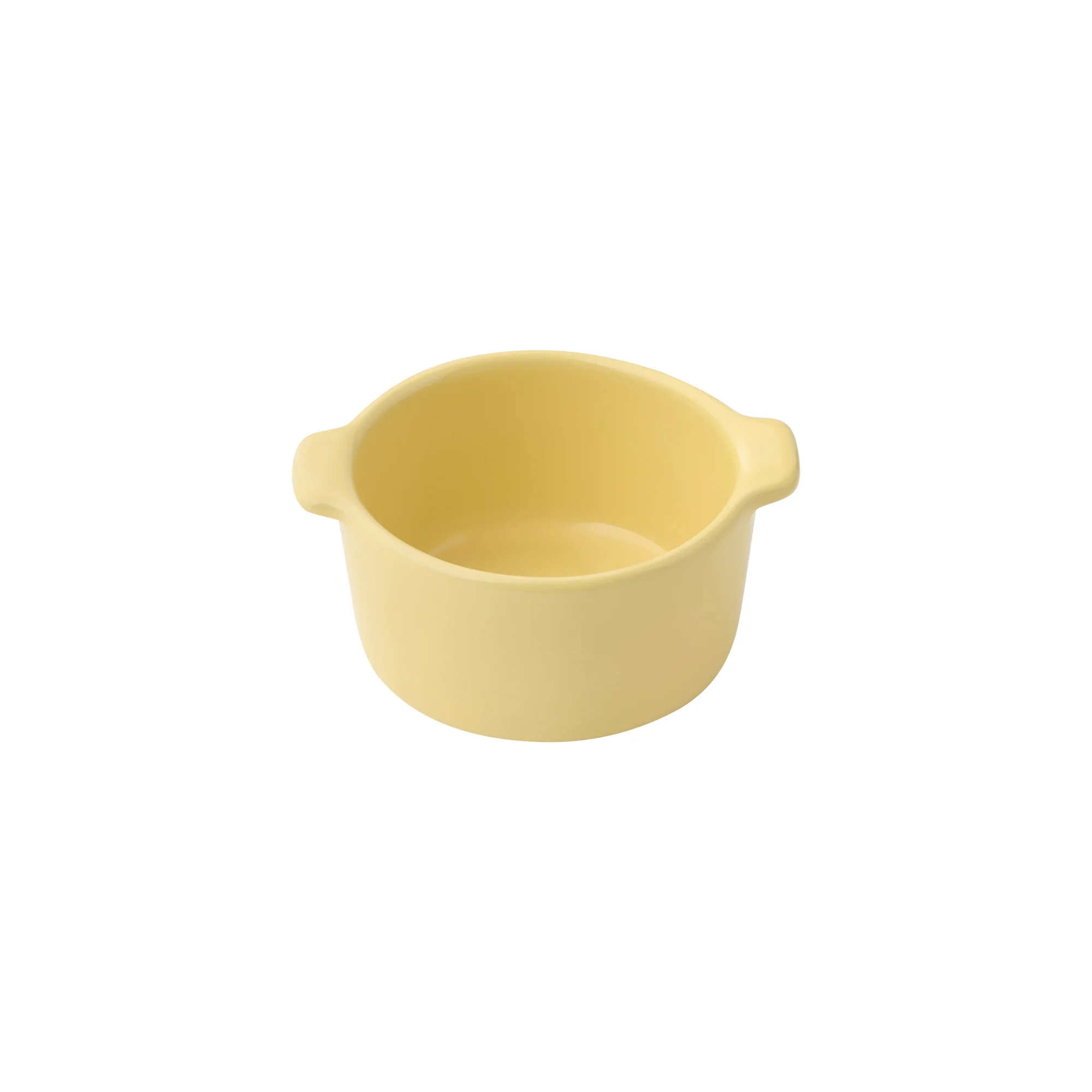 Stoneware Mini Cocotte Bowl (Dia. 4.5") - Light Yellow