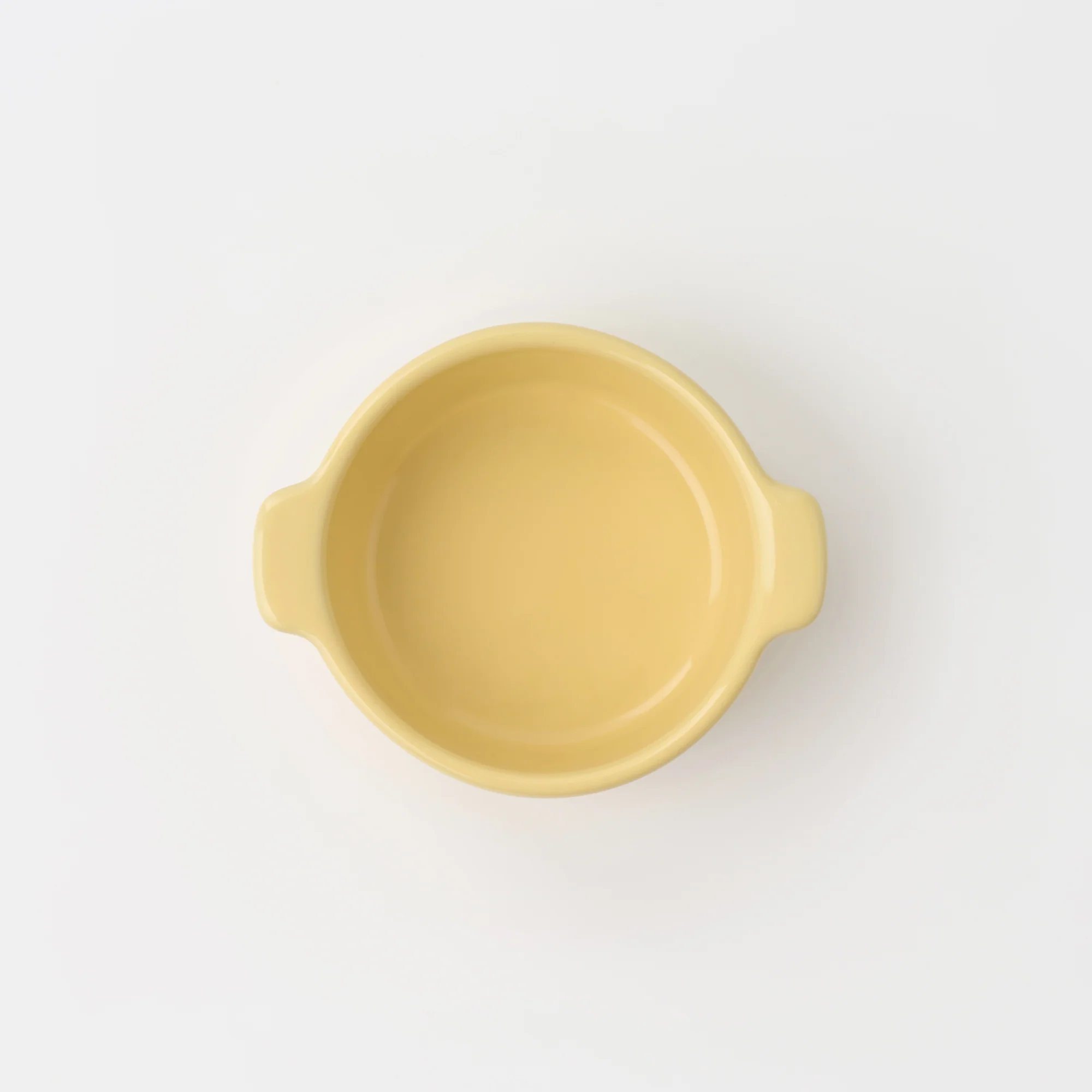 Stoneware Mini Cocotte Bowl (Dia. 4.5") - Light Yellow - Image 2
