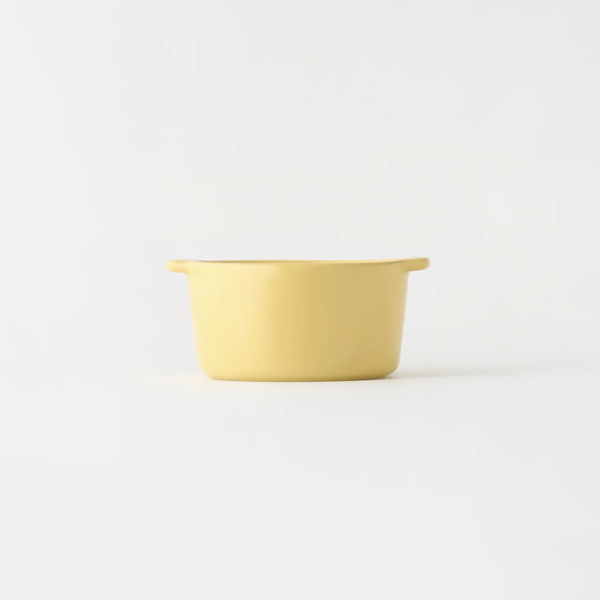 Stoneware Mini Cocotte Bowl (Dia. 4.5") - Light Yellow - Image 3