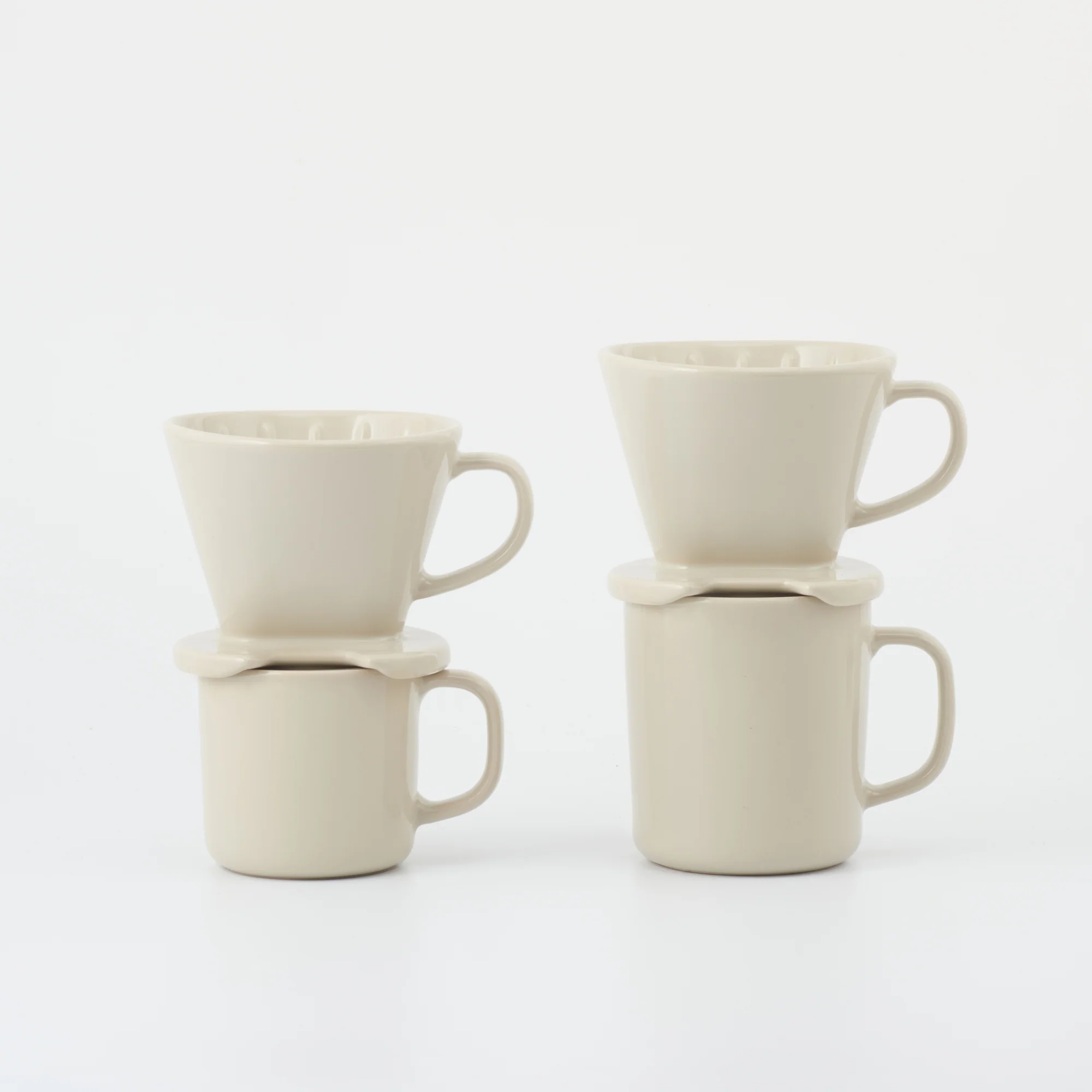 Stoneware Coffee Dripper - Gray Beige - Image 11