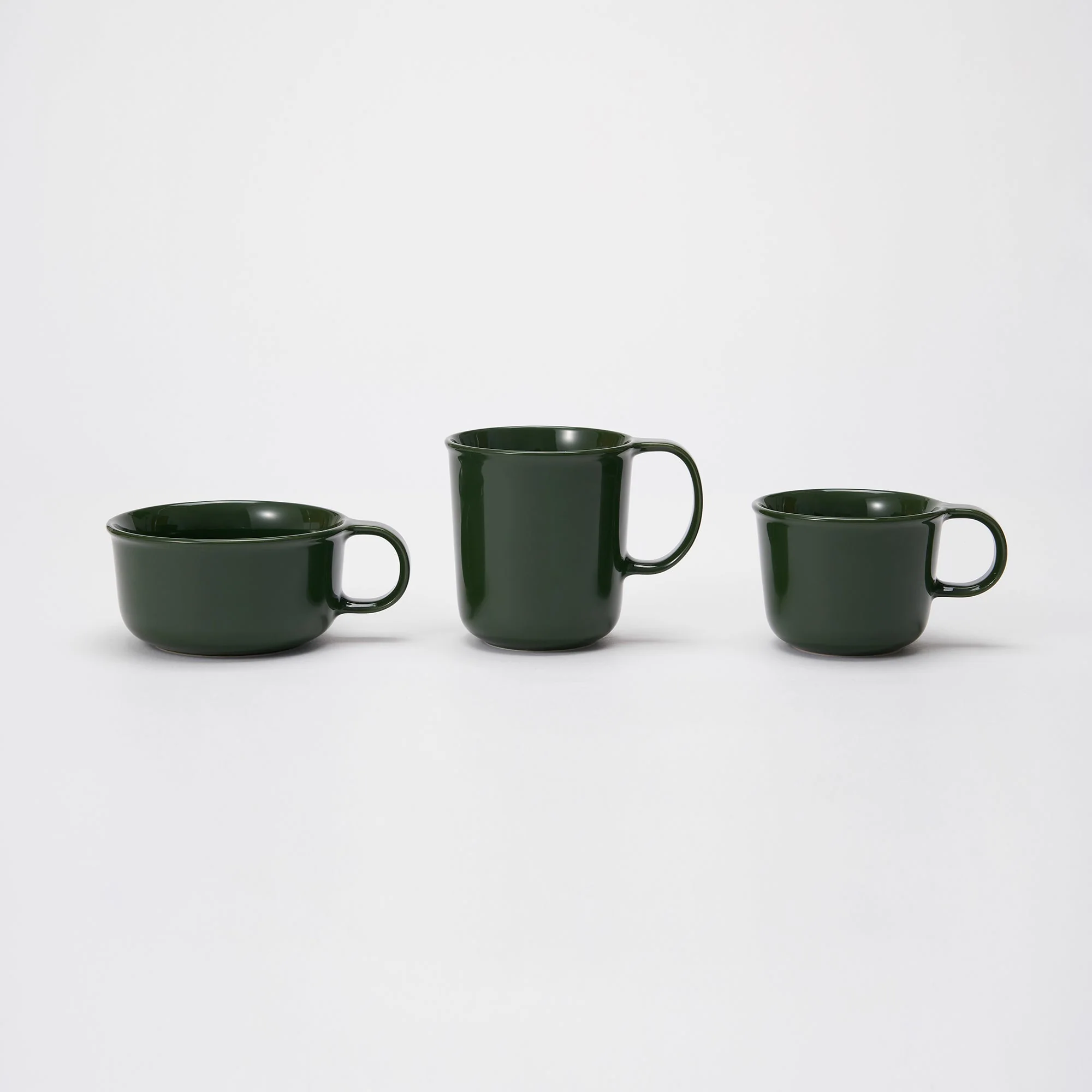 Stoneware Mug Cup (11.2 fl oz) - Dark Green - Image 10