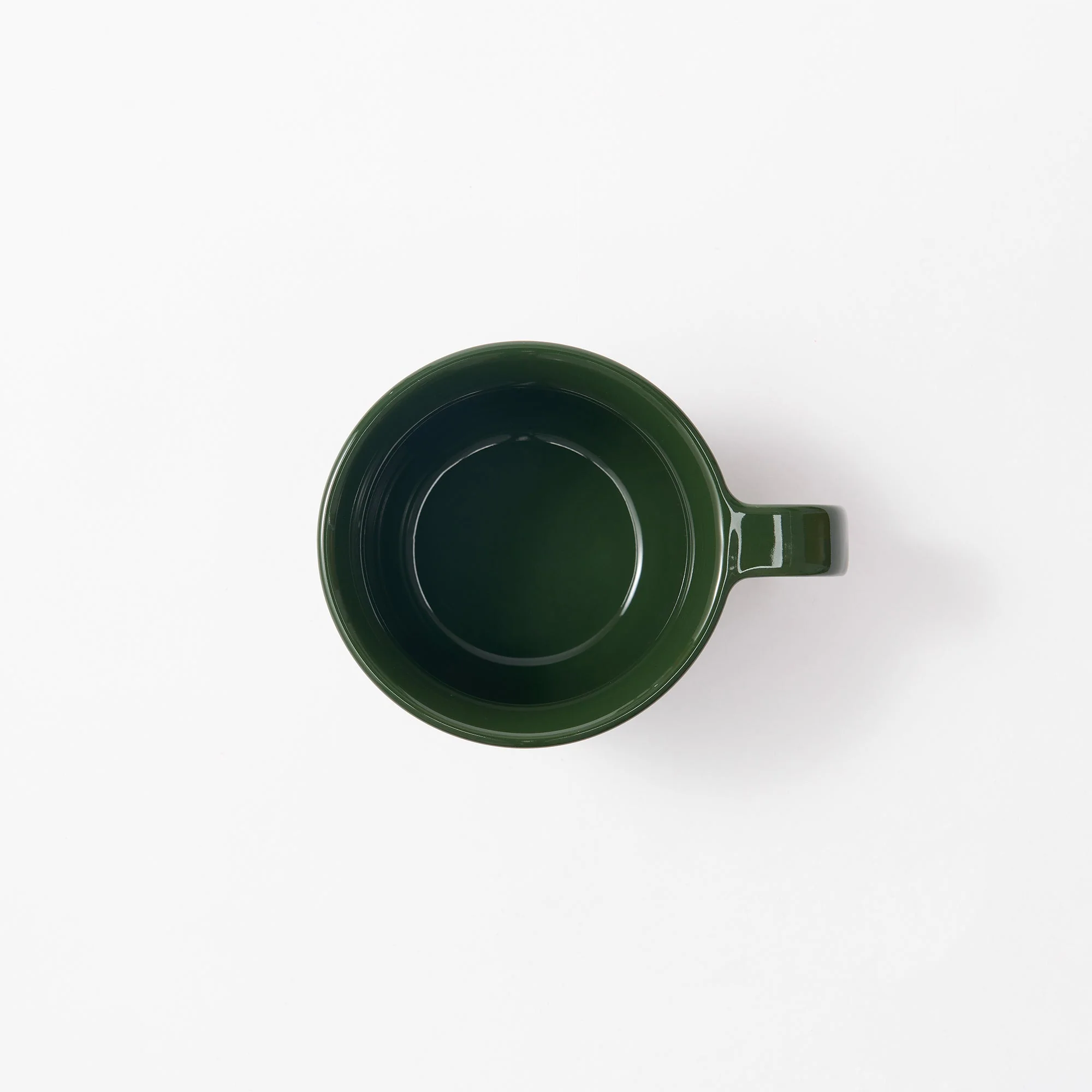 Stoneware Mug Cup (11.2 fl oz) - Dark Green - Image 3