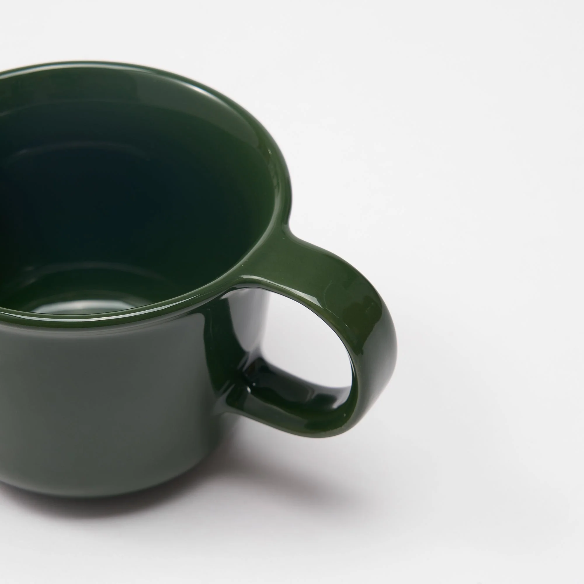 Stoneware Mug Cup (11.2 fl oz) - Dark Green - Image 5