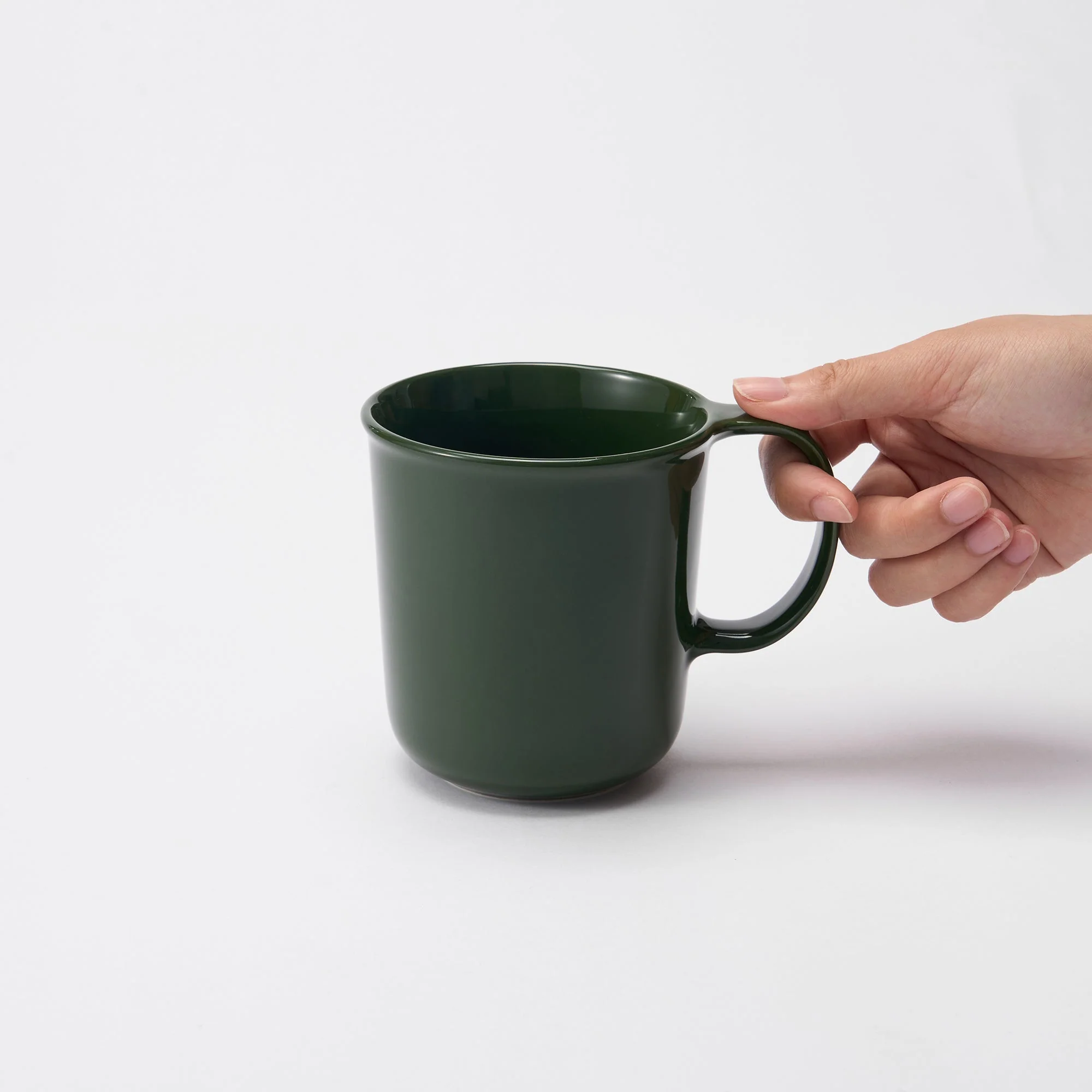 Stoneware Mug Cup (16.6 fl oz) - Dark Green - Image 6