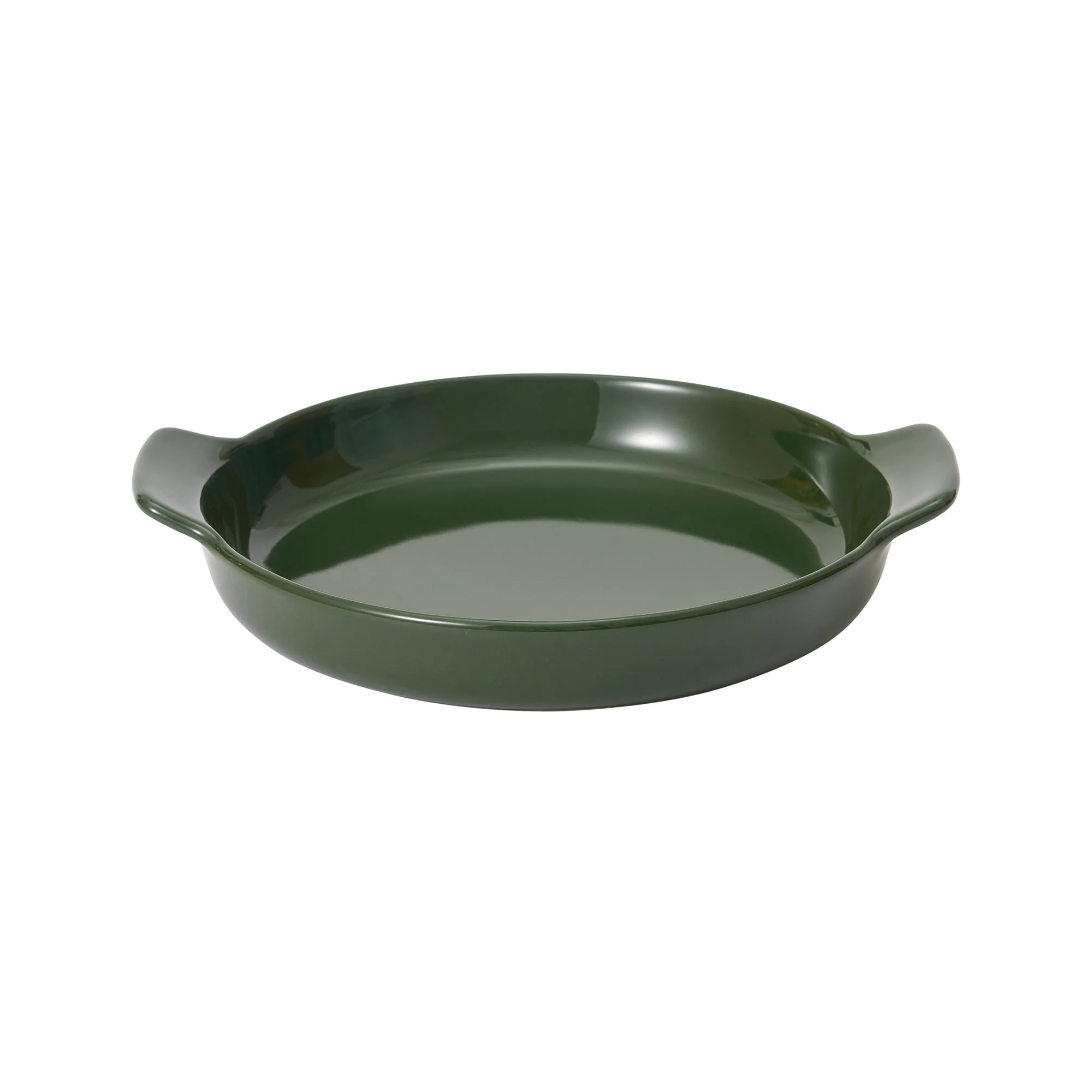 Stoneware Plate (Dia. 6.7") - Dark Green