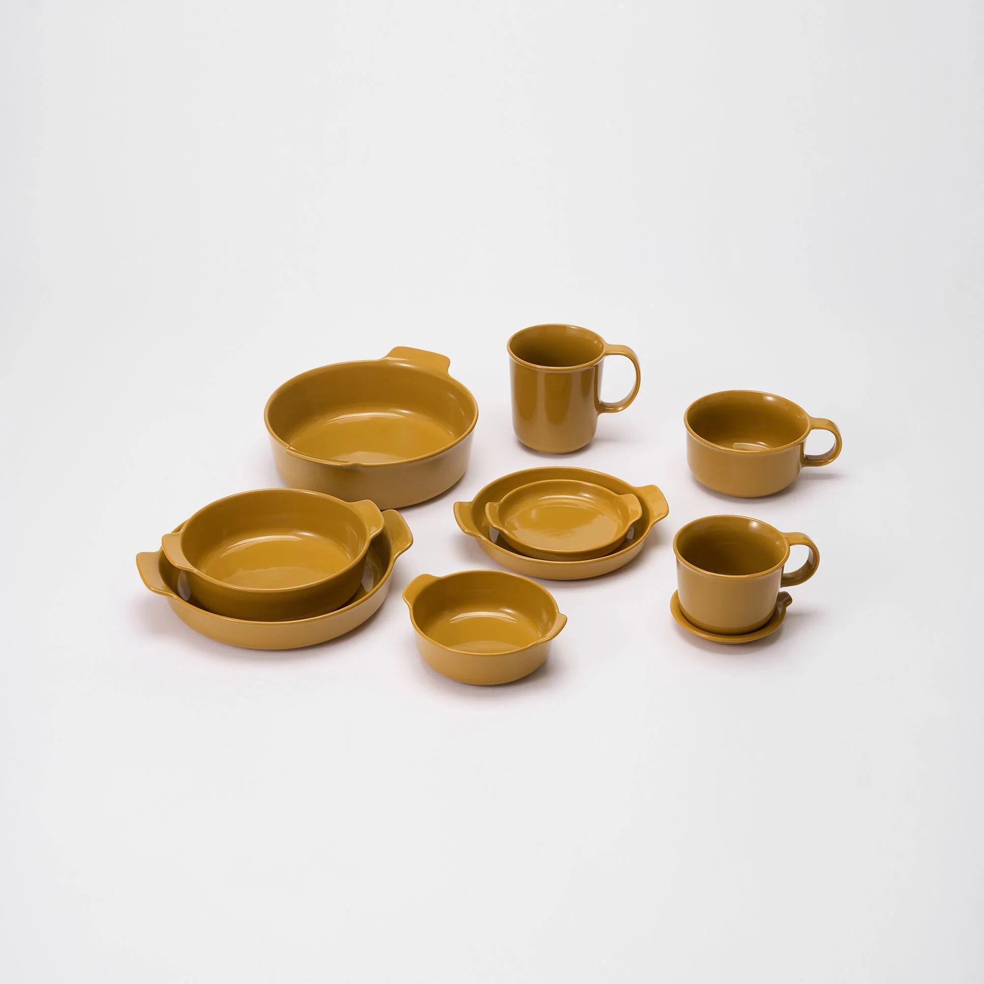 Stoneware Plate (Dia. 6.7") - Mustard Yellow - Image 7
