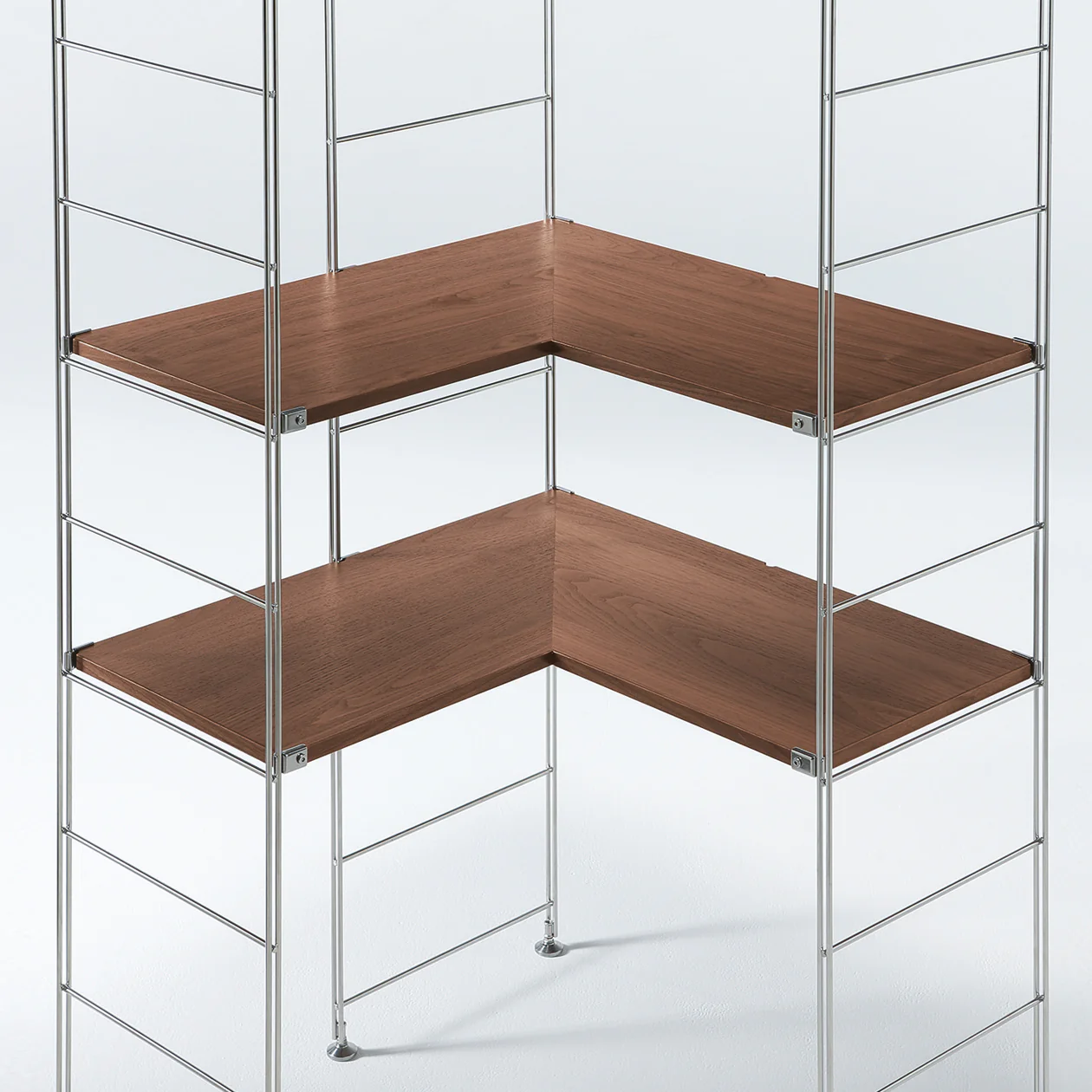 SUS Shelving Unit Additional Corner Shelf - Walnut - Image 2