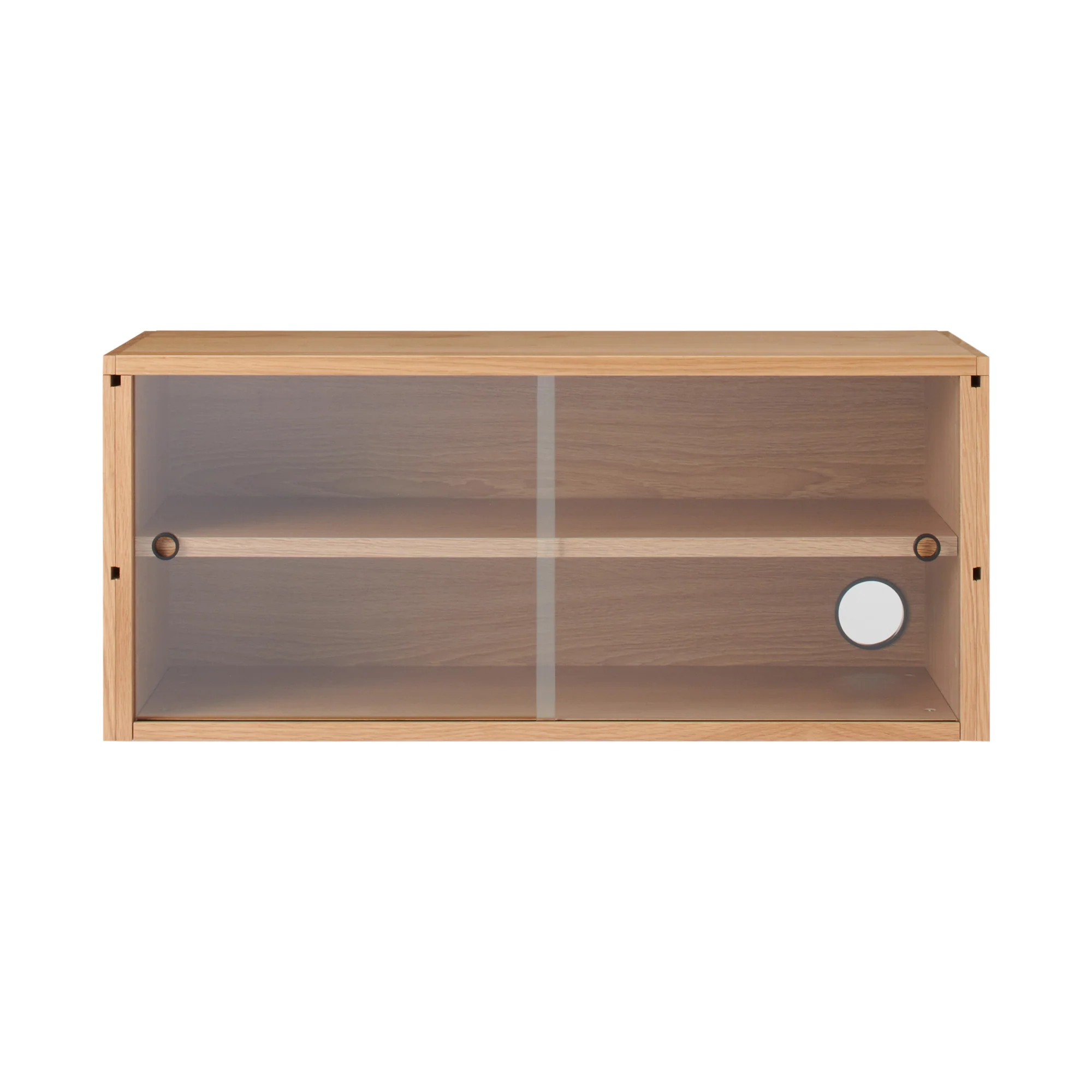SUS Shelving Unit - Box with Glass Door - Oak