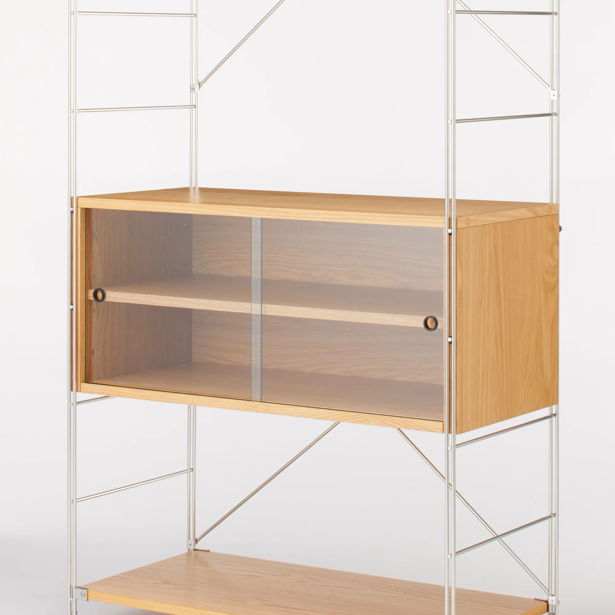 SUS Shelving Unit - Box with Glass Door - Oak - Image 2