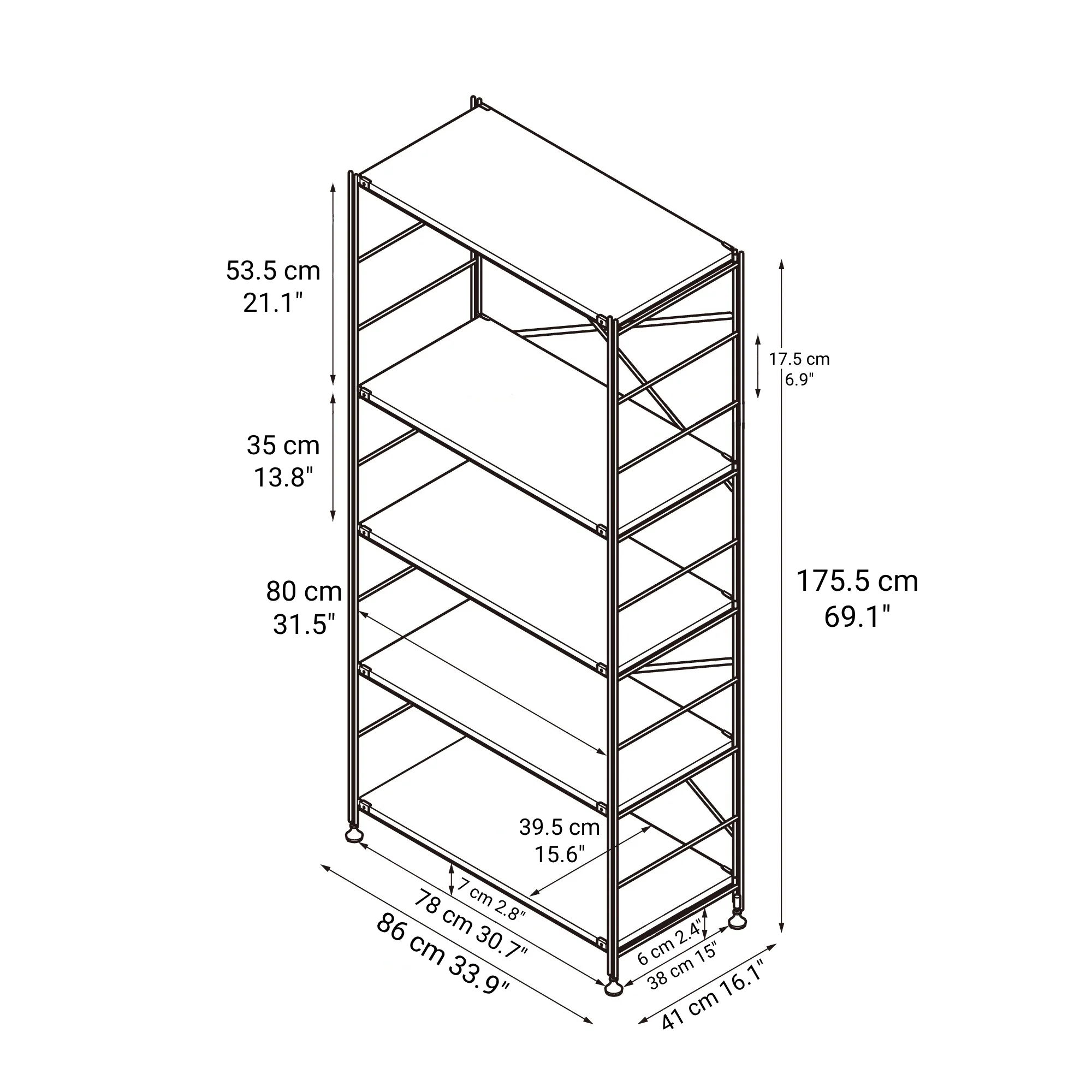 SUS Shelving Unit - Light Gray - Wide - Large - Image 5