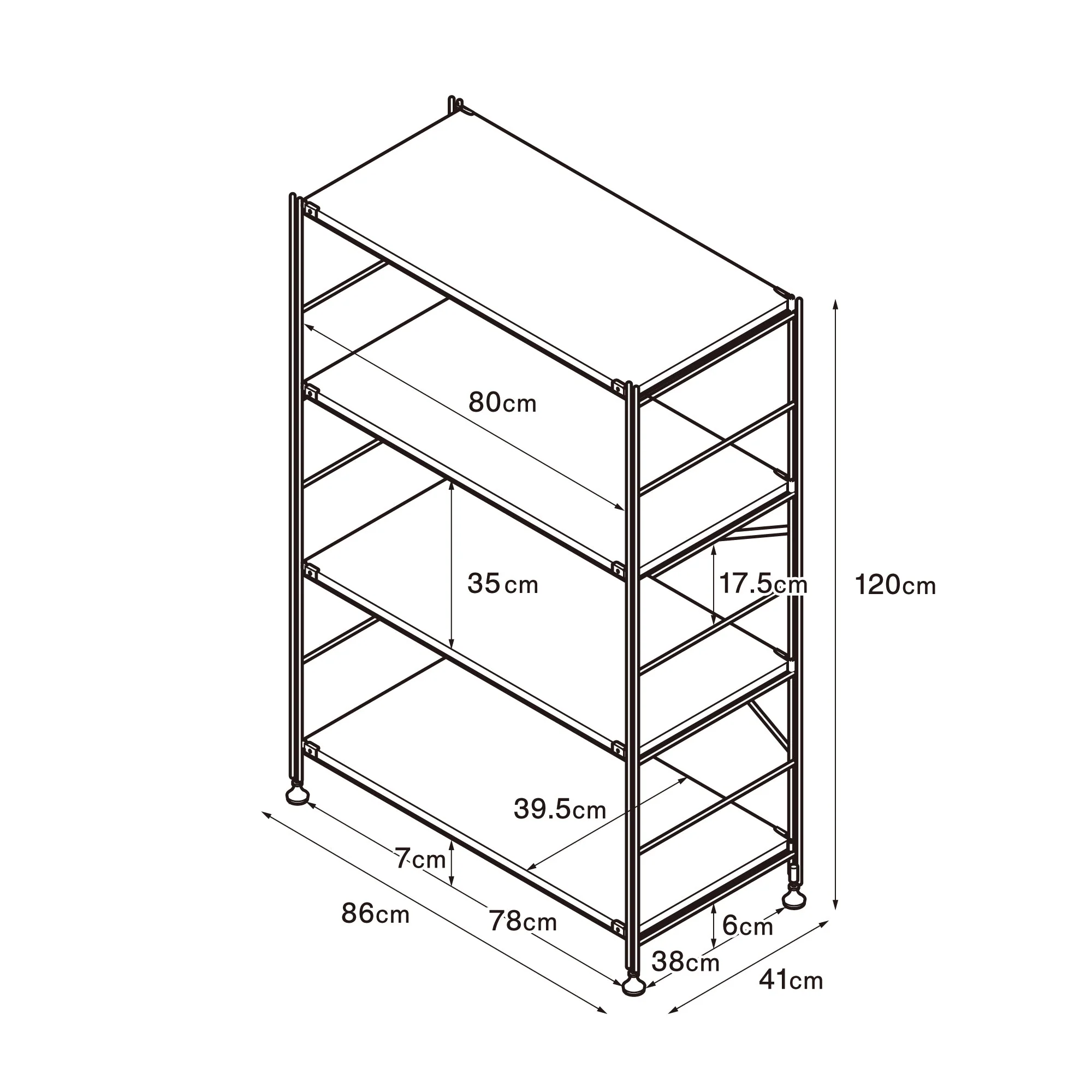 SUS Shelving Unit - Stainless Steel - Wide - Medium - Image 3
