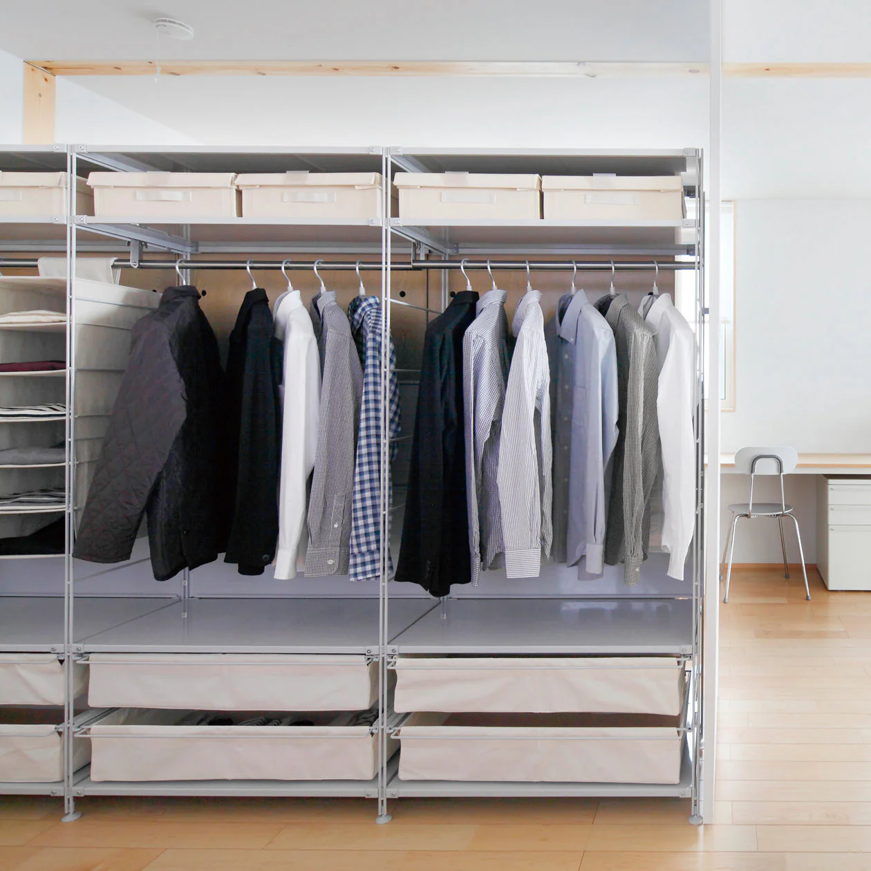 SUS Shelving Unit Wardrobe Bar - Wide - Image 4