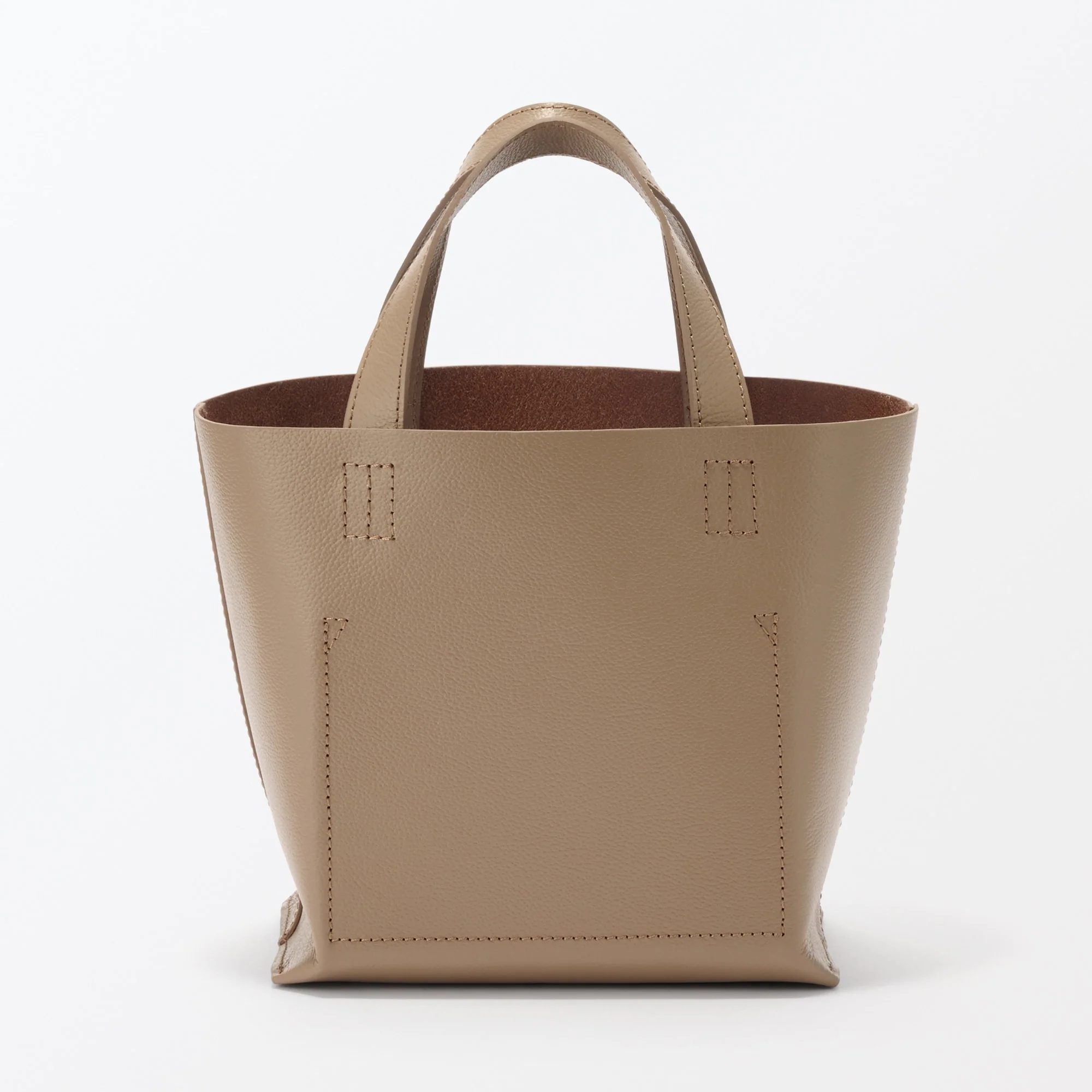 Tanned Leather Mini Tote Bag - Image 4