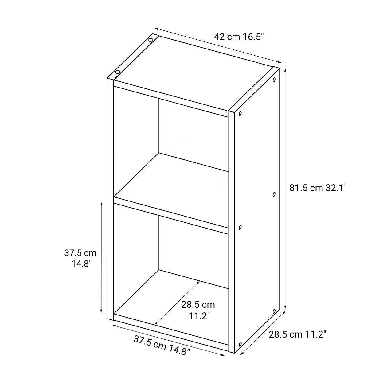 Stacking Shelf - Walnut - 2 Tiers - Image 4
