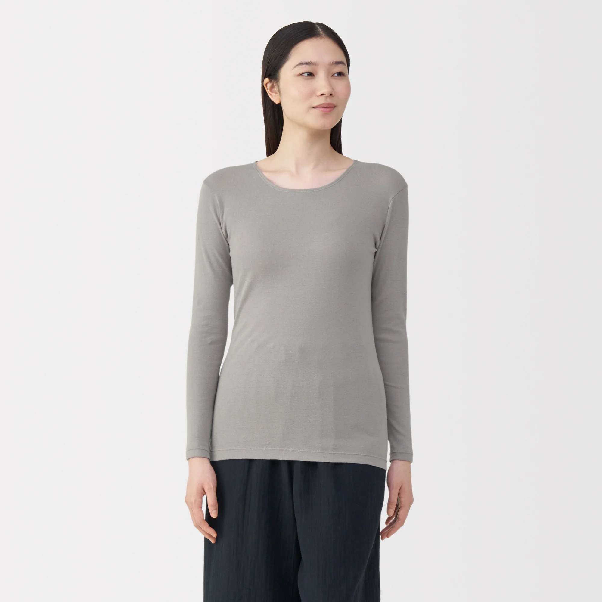 Warm Cotton Crew Neck T-Shirt - Image 3