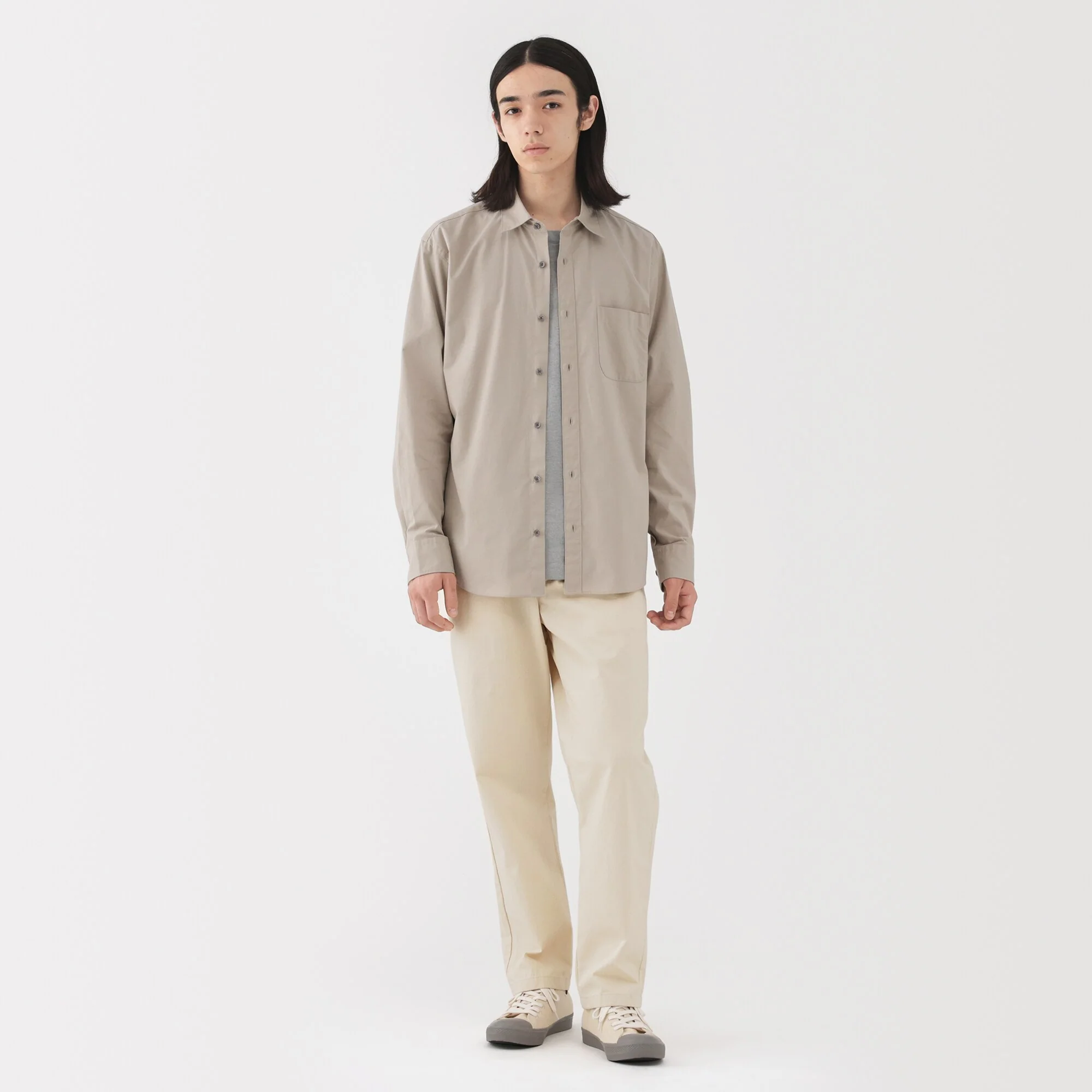 Washed Denim Easy Pants