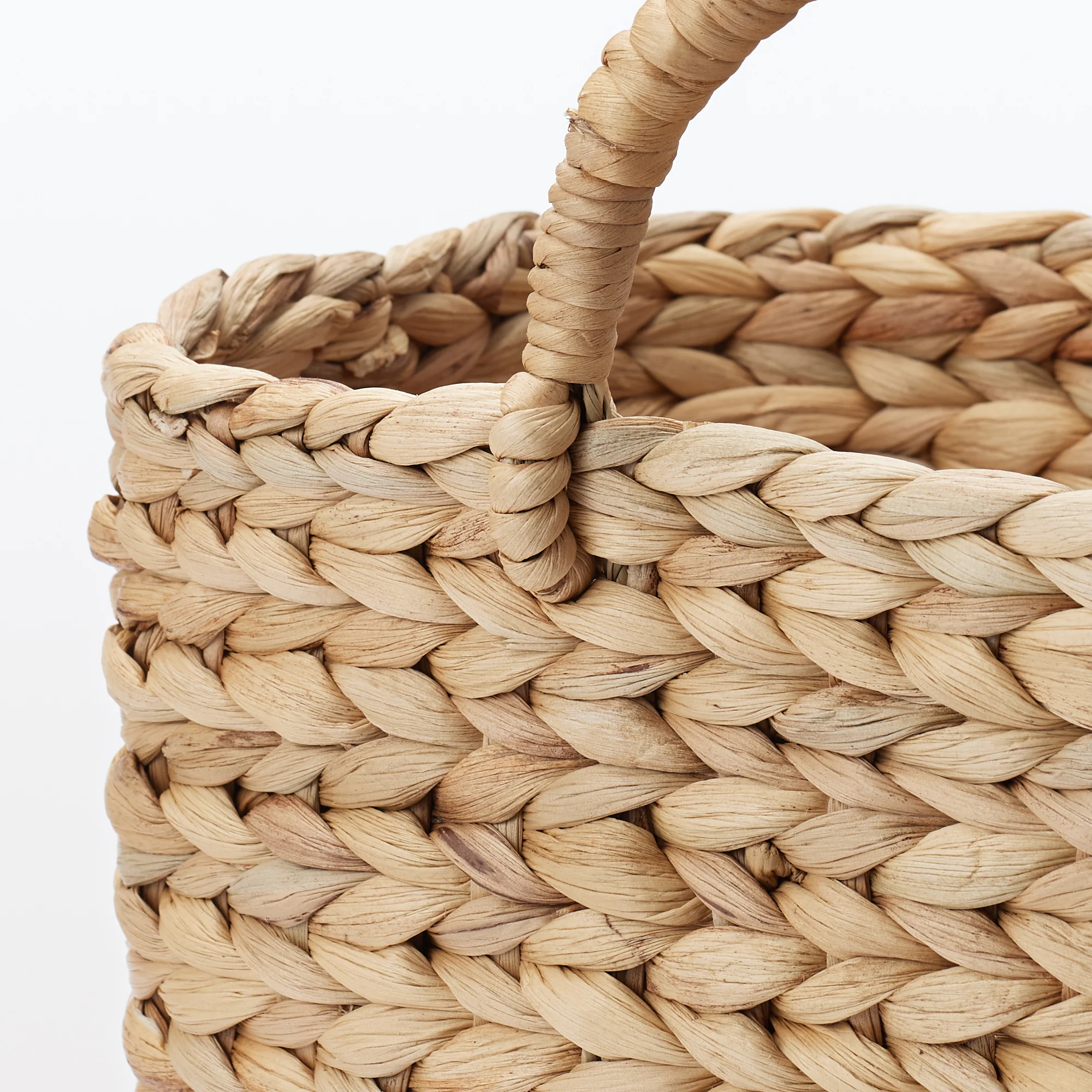 Water Hyacinth Basket - Large W14.6 x D7.3 x H10.2" - Image 6