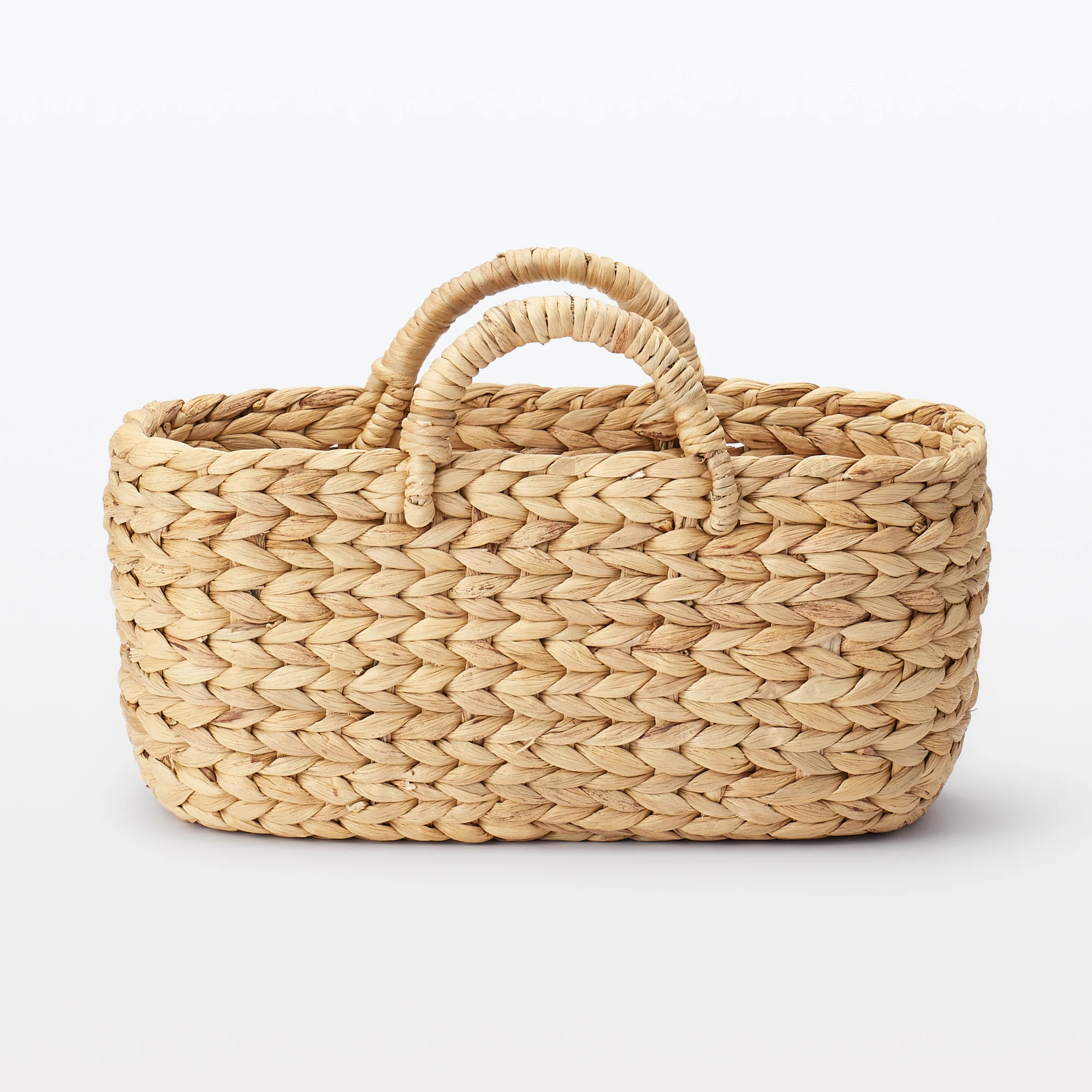 Water Hyacinth Basket - Oval - Small W14.6 x D7.3 x H6.3" - Image 3