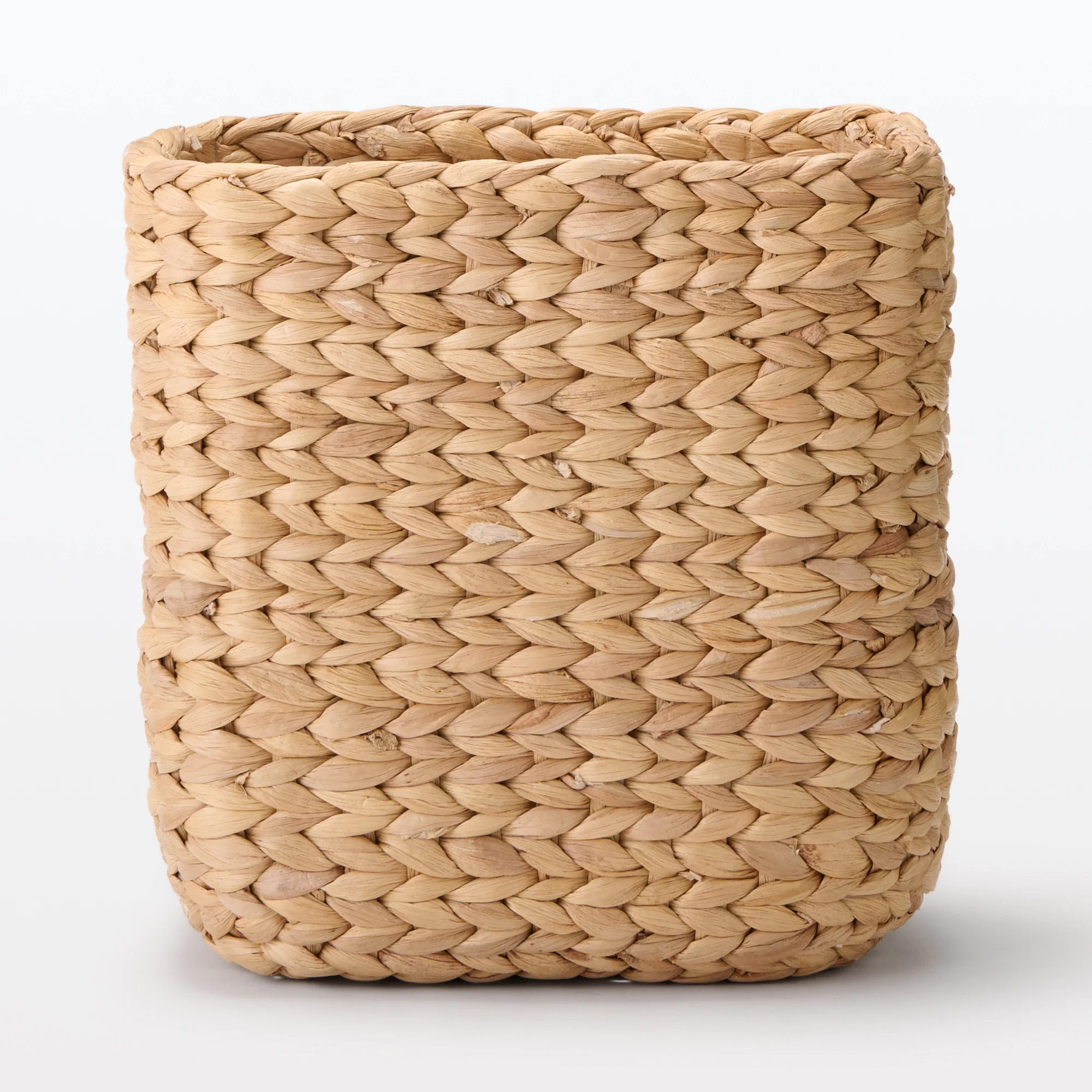 Water Hyacinth Basket - Rectangle - Large Half W6.7 x D9.1 x H9.4" - Image 4