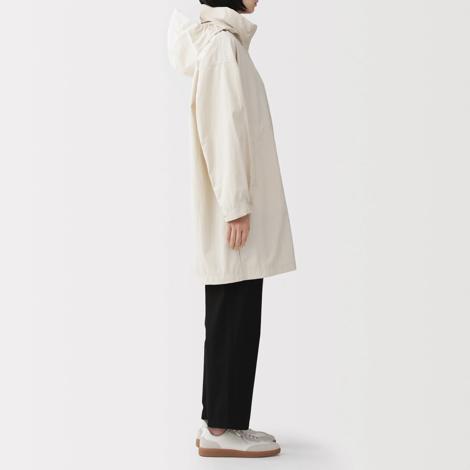 Water Repellent Hooded Long Coat - Image 5
