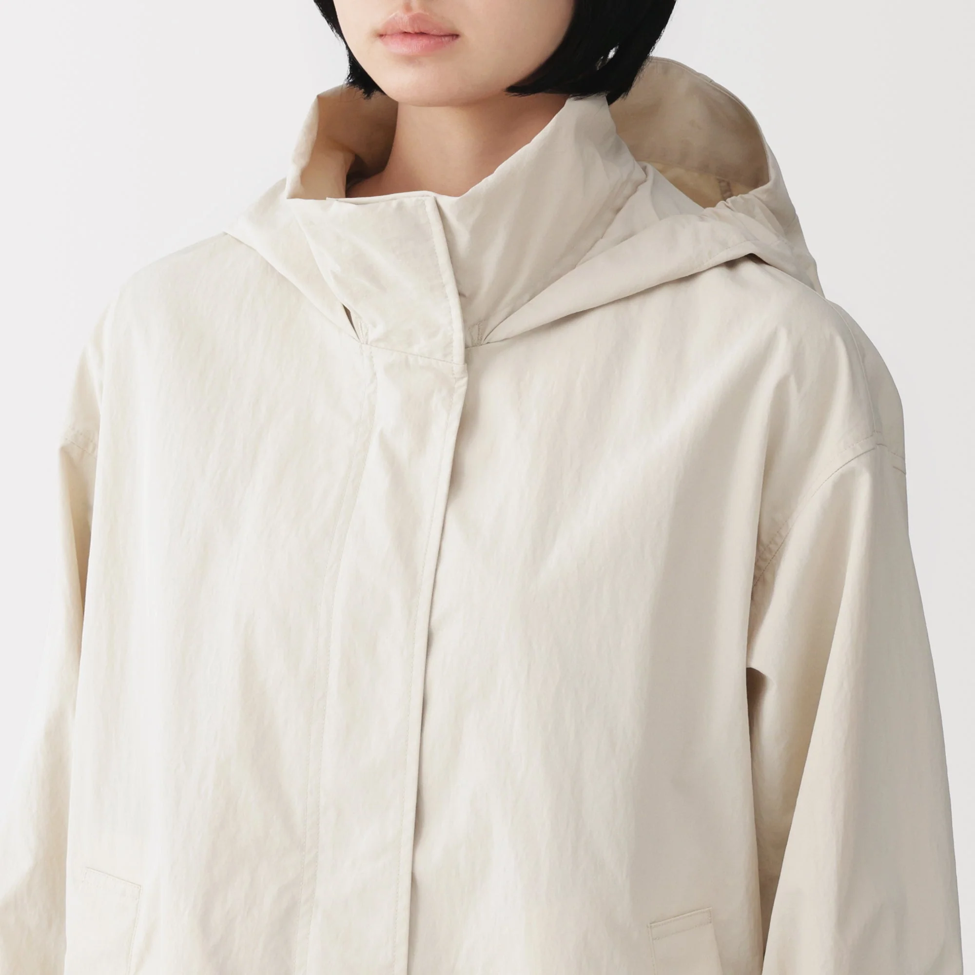 Water Repellent Hooded Long Coat - Image 7