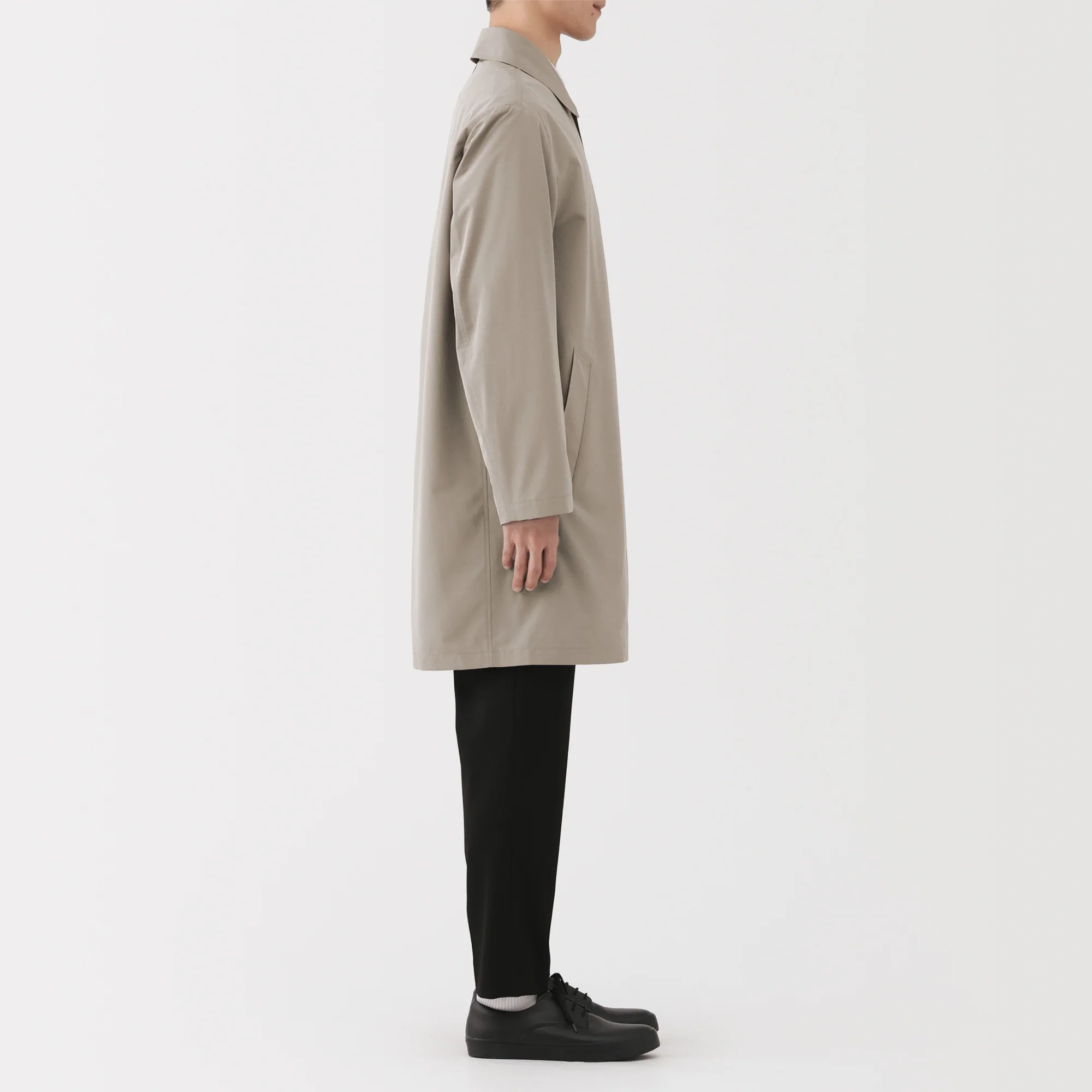 Water Repellent Stand Fall Collar Coat - Image 14