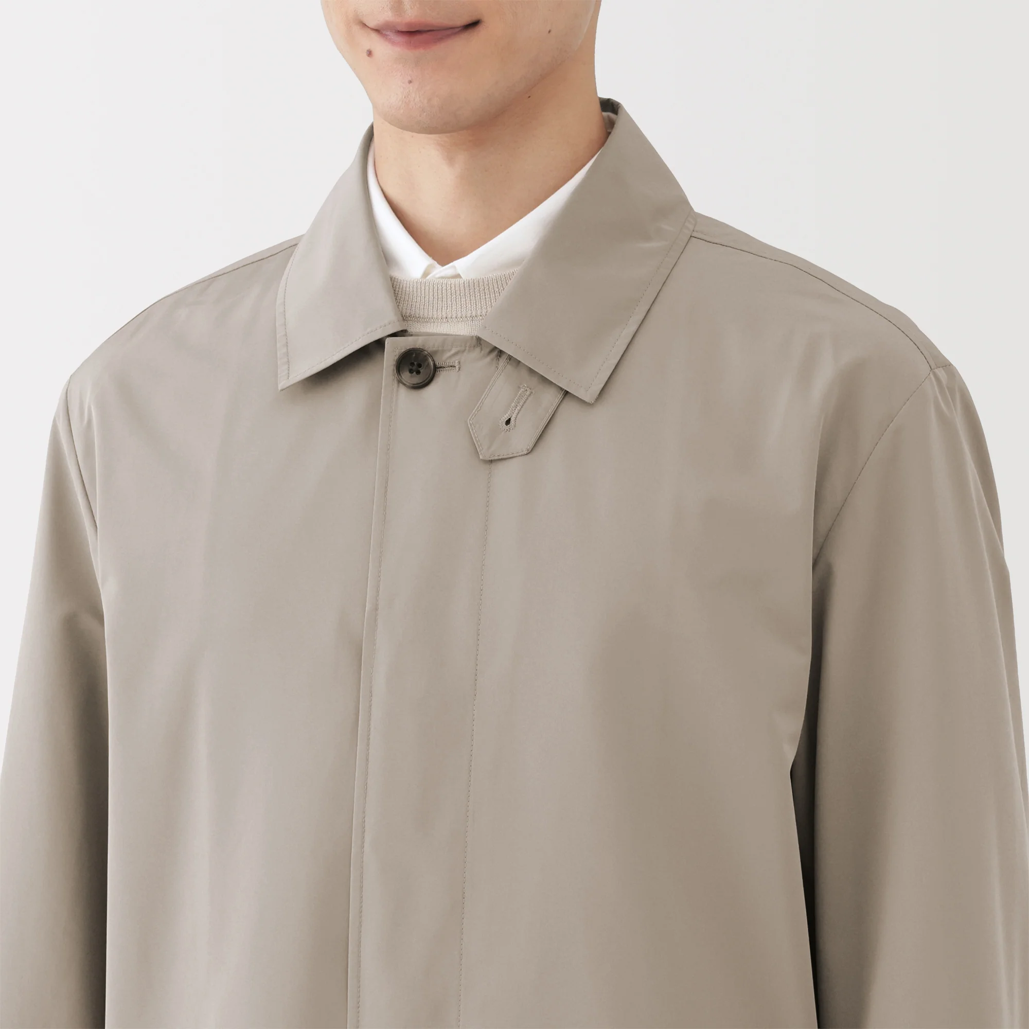 Water Repellent Stand Fall Collar Coat - Image 7