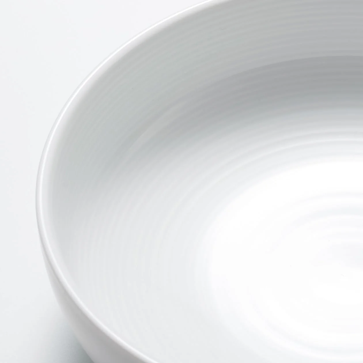 White Porcelain Shallow Bowl - Image 12