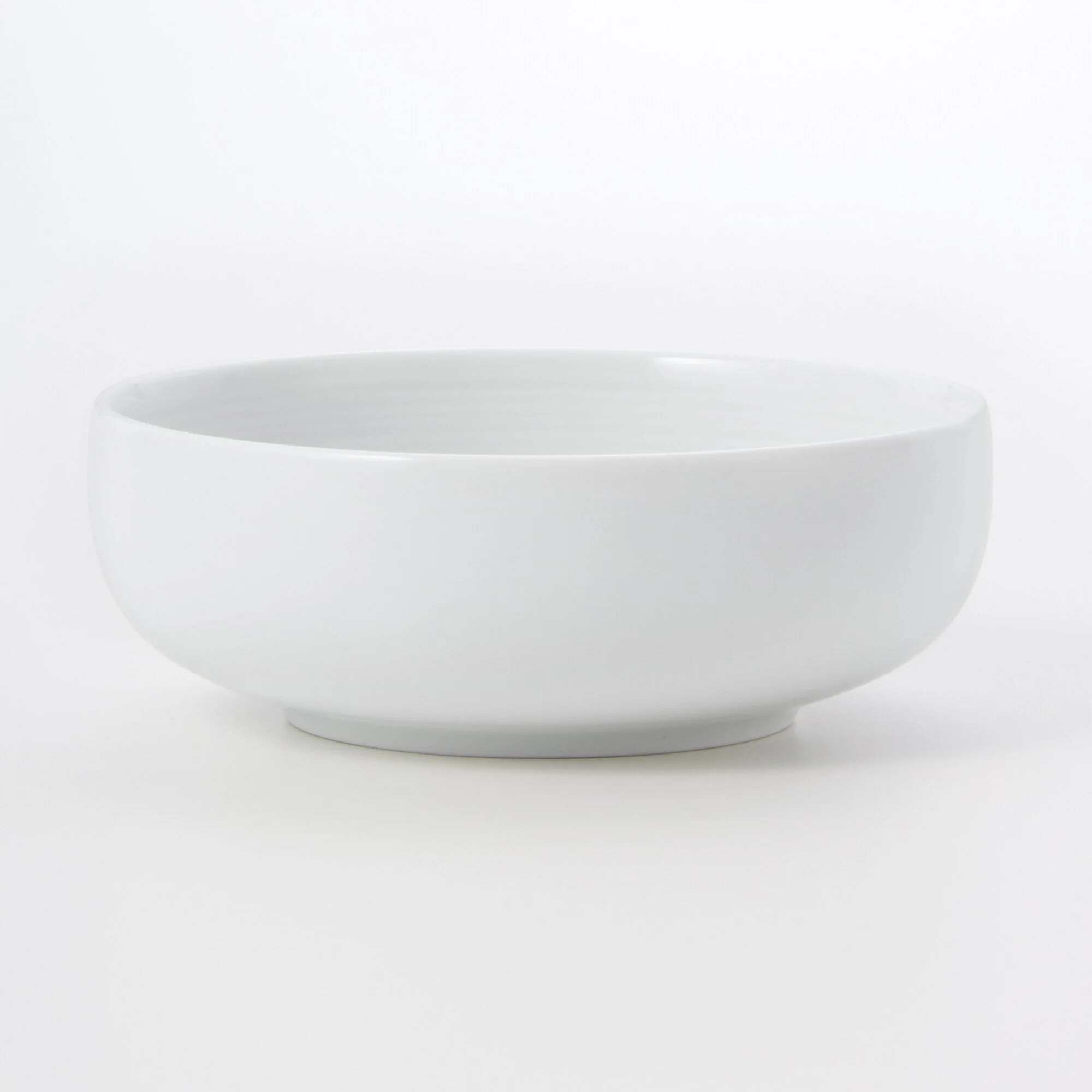 White Porcelain Shallow Bowl - Image 2
